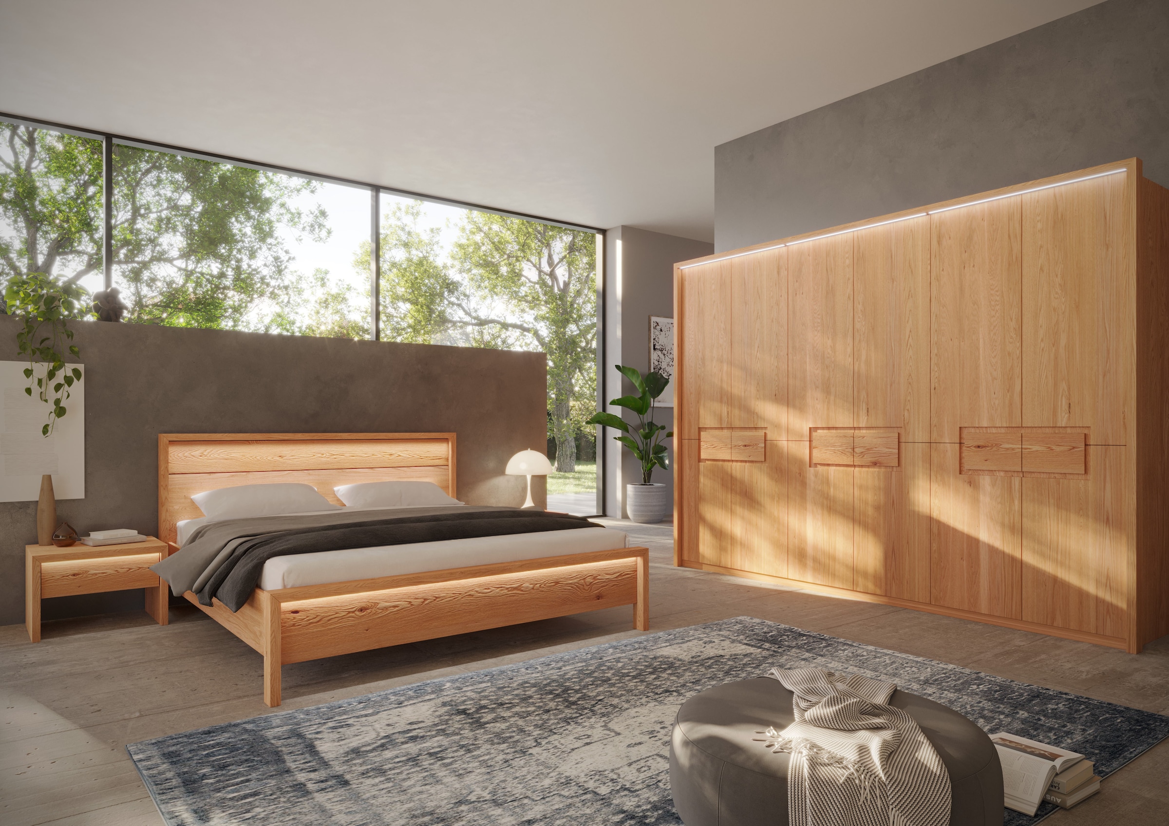 Home affaire Nachtkonsole »Léopoldine« inkl. LED Beleuchtung