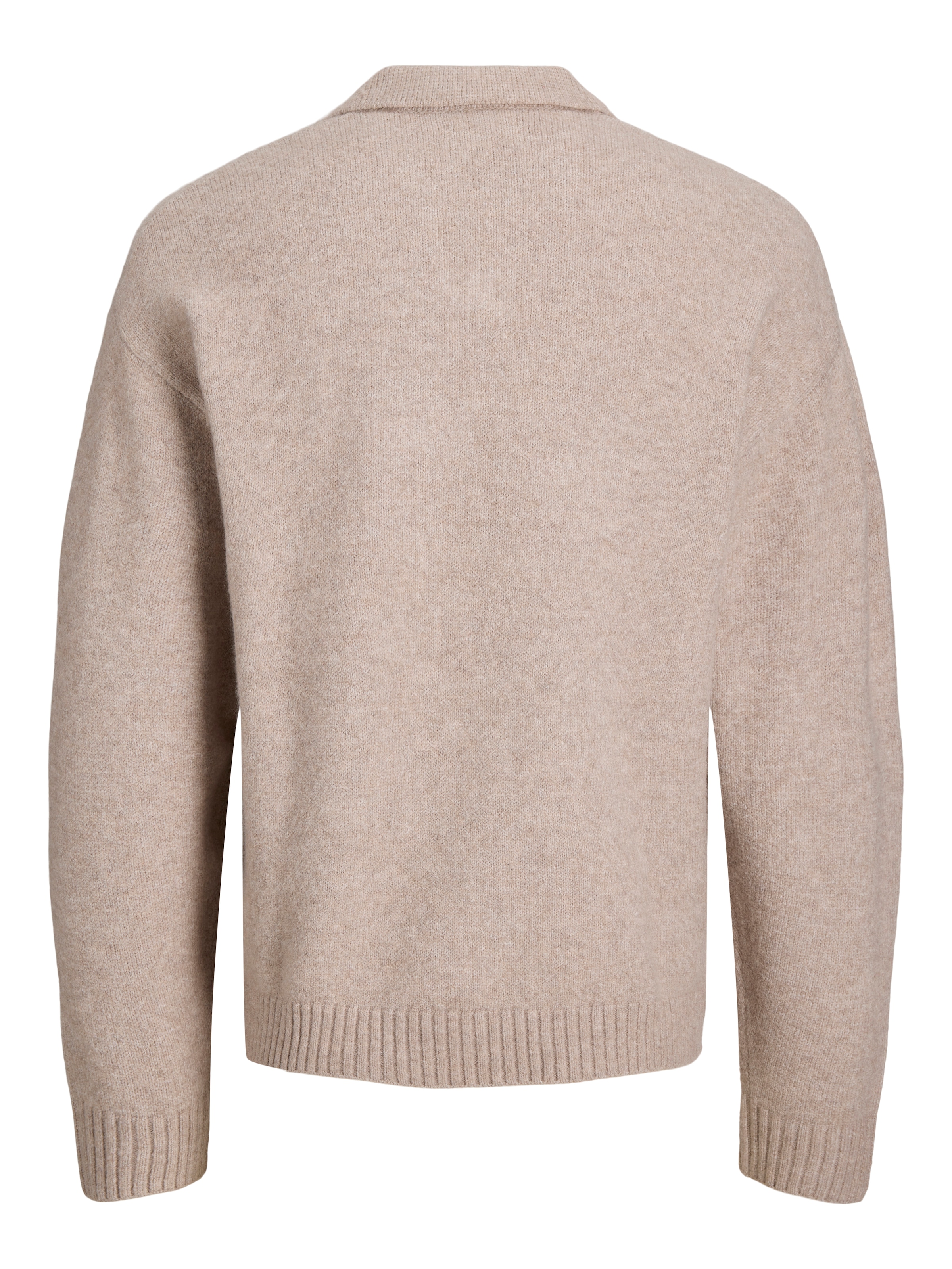 Jack & Jones Polokragenpullover »JJESOHO OLLIE KNIT SPLIT NECK SN« Materialmix, regular fit