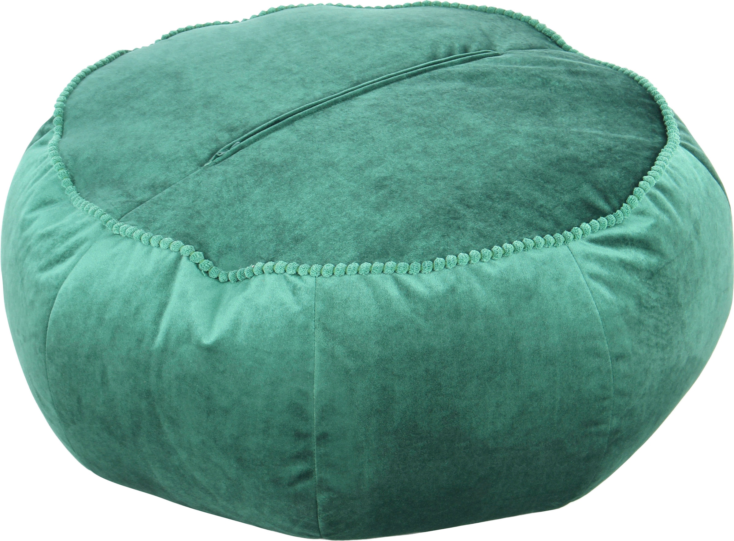 Kayoom Sitzhocker »Pouf Taj Mahal 325, trendige samtige Oberfläche« 1 Stk. tlg. samtweich, farbig, modern, orientalisches Design