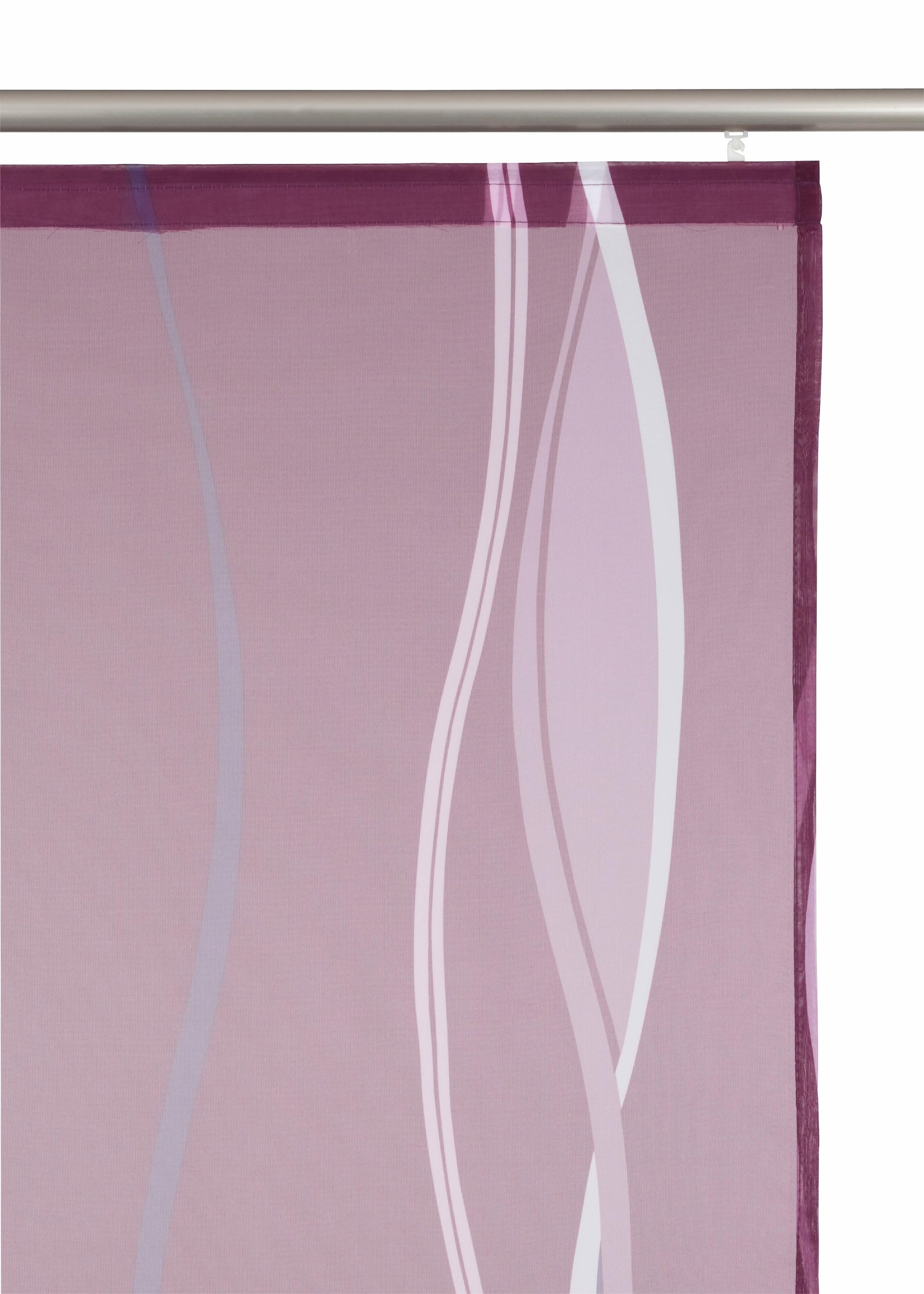 my home Schiebegardine »Dimona« Klettschiene 2 Stk. tlg. 2-er Set, Fertiggardine, mit Befestigungszubehör, Wellen