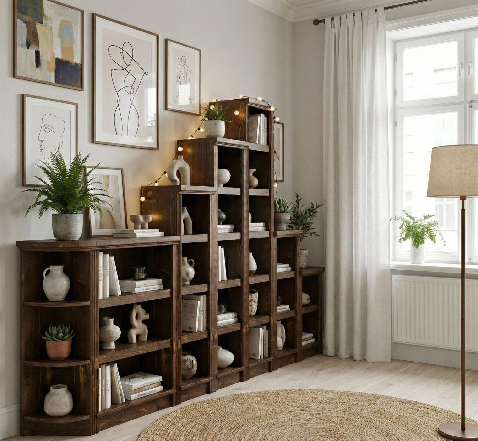 GOODproduct Étagère sur pied »Riga Bücherregal Regal Breite/Tiefe 40/29 cm« aus massiver Kiefer, FSC®-zertifiziert