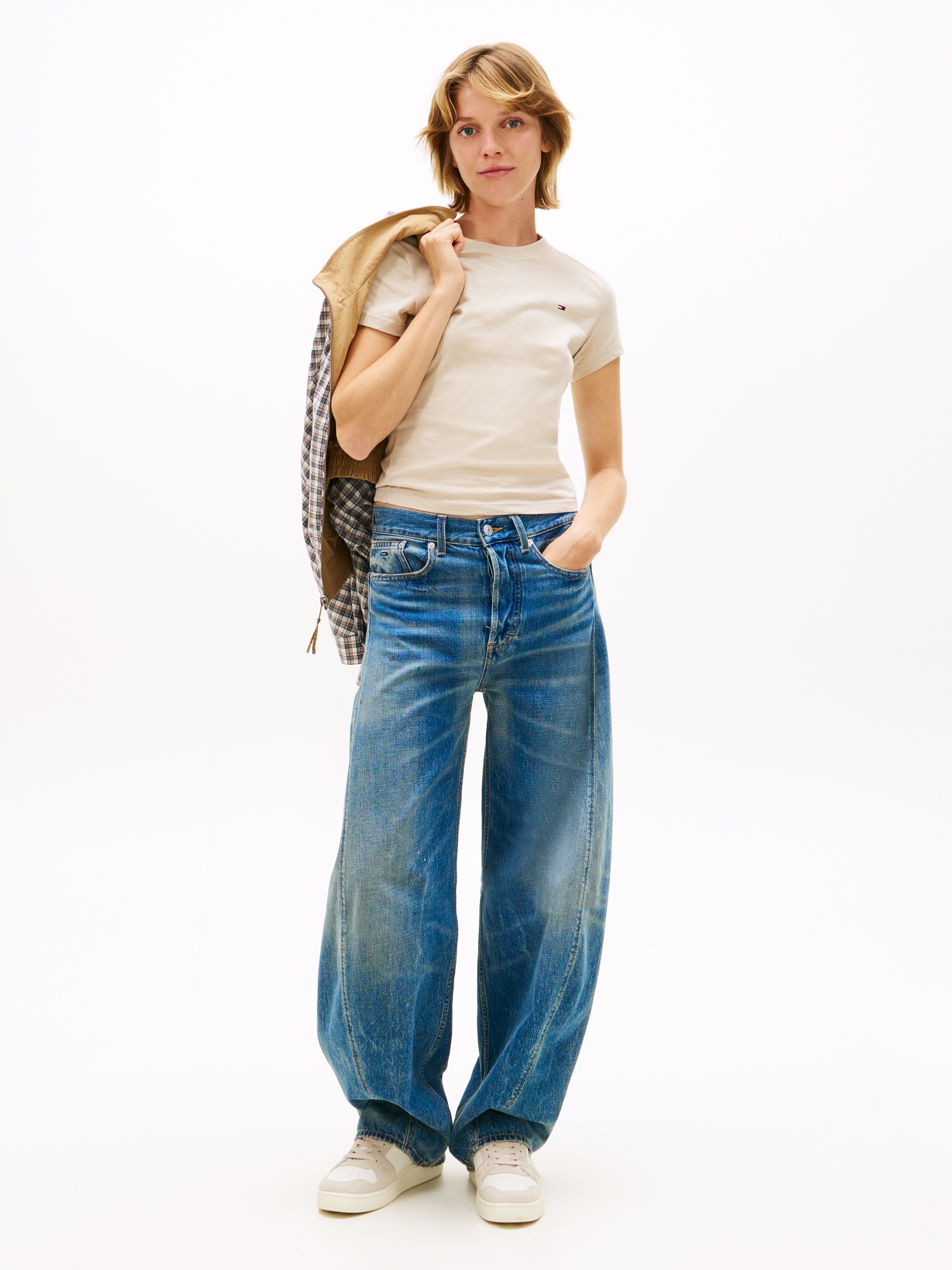 Tommy Jeans T-shirt à manches courtes »TJW 3PACK C-NECK TEE« Packung, 3er-Pack, 3 cuis Slim, unifarbenes Design