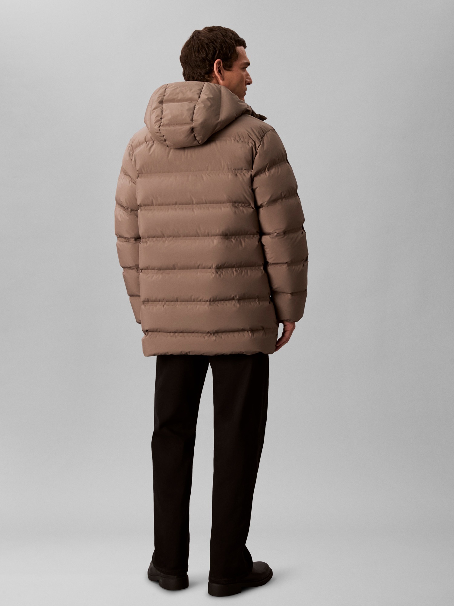 Calvin Klein Manteau matelassé »LS BONDED CHNNLD LONG HOODED PUF« Mit Rundhalsausschnitt, regular fit