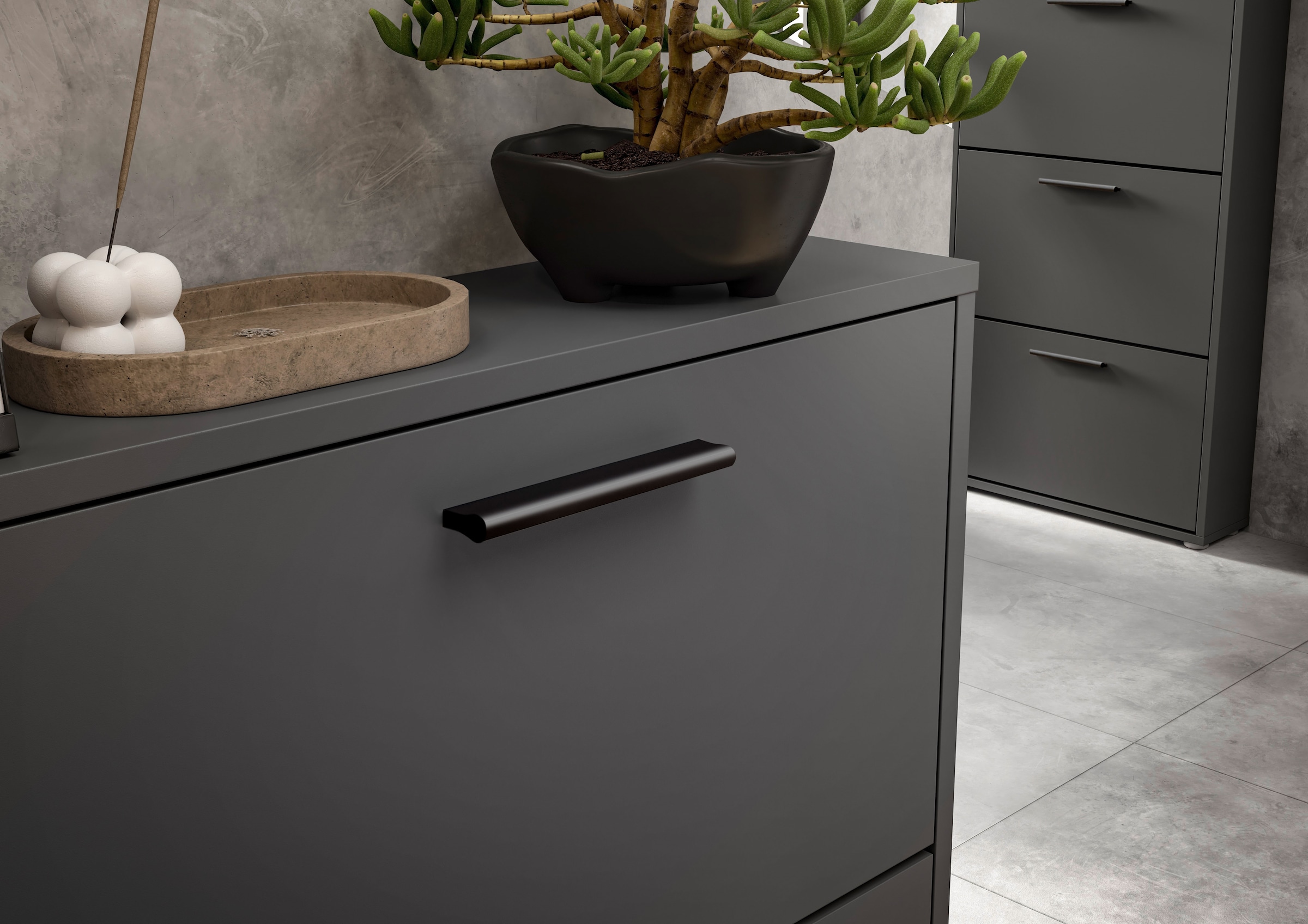 HBZ Schuhkipper »Sam Schuhkipper, Schuhschrank BxHxT 59x103x17 cm« 1 Stk. tlg. Schuhkipper, Schuhschrank mit 3 Klappen, BxHxT 59x103x17cm