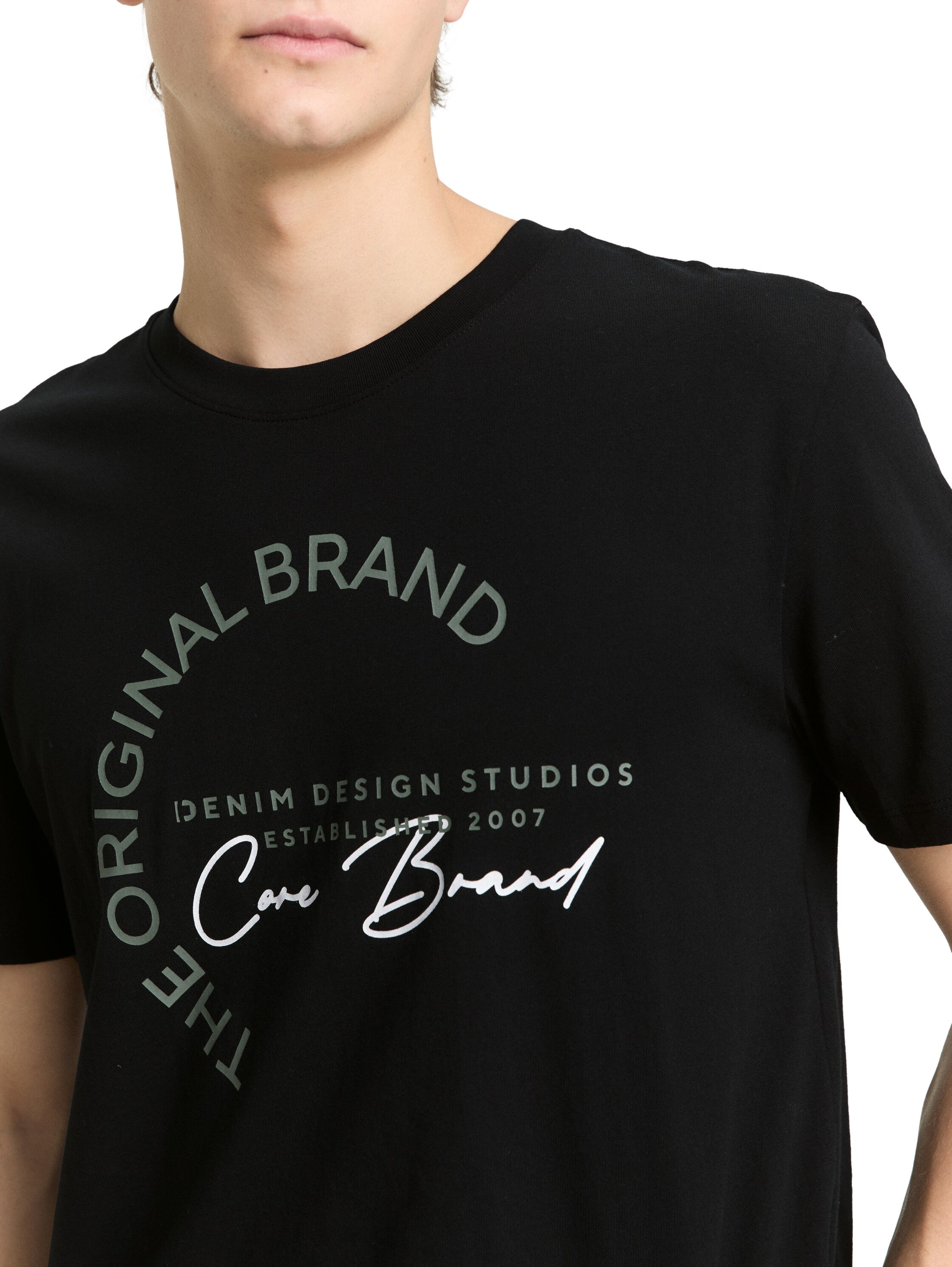 TOM TAILOR Denim T-shirt à manches courtes mit Logo-Print