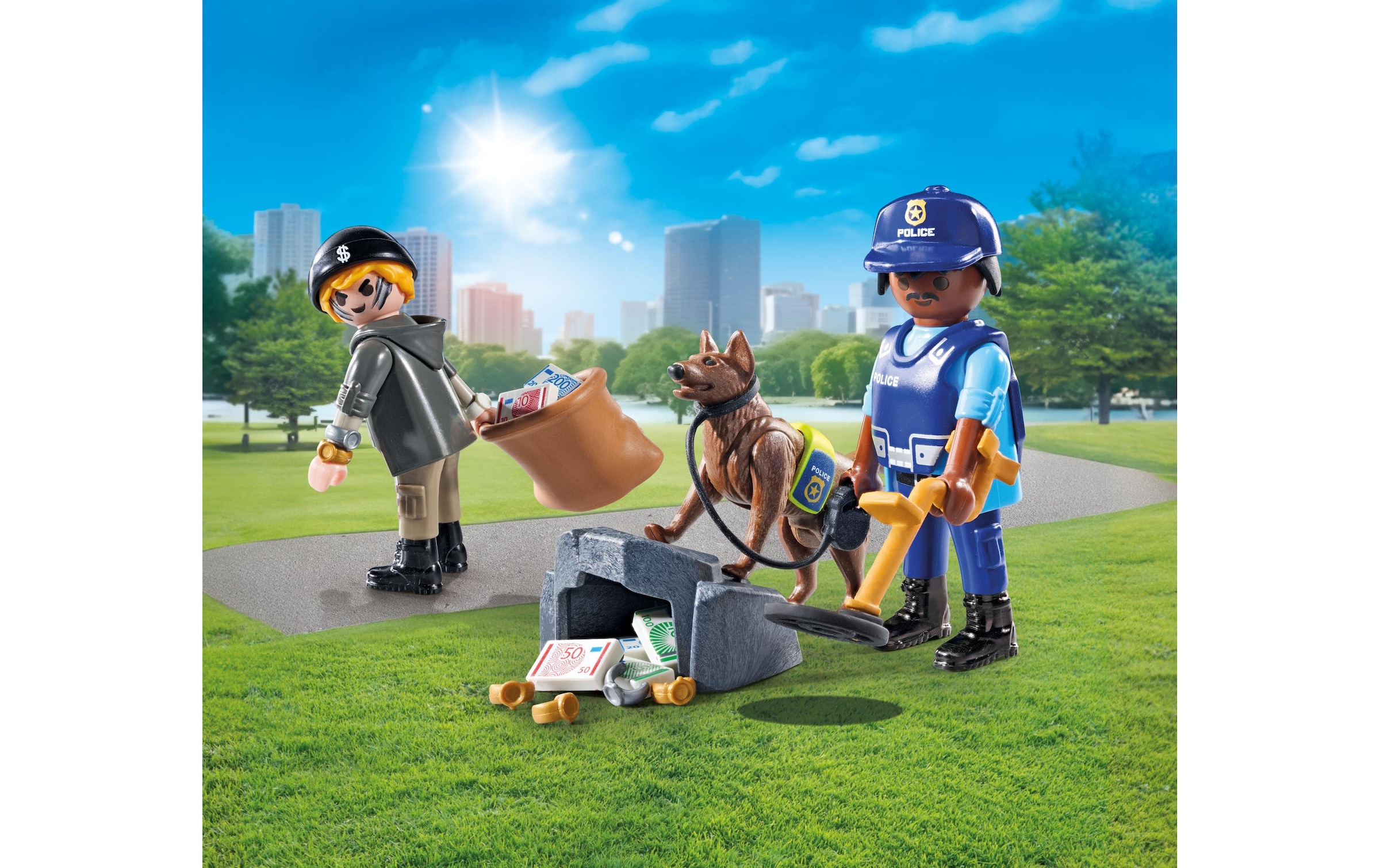 Playmobil® Jeu de construction »Action Heroes Spurensuche mit Hund 71731«
