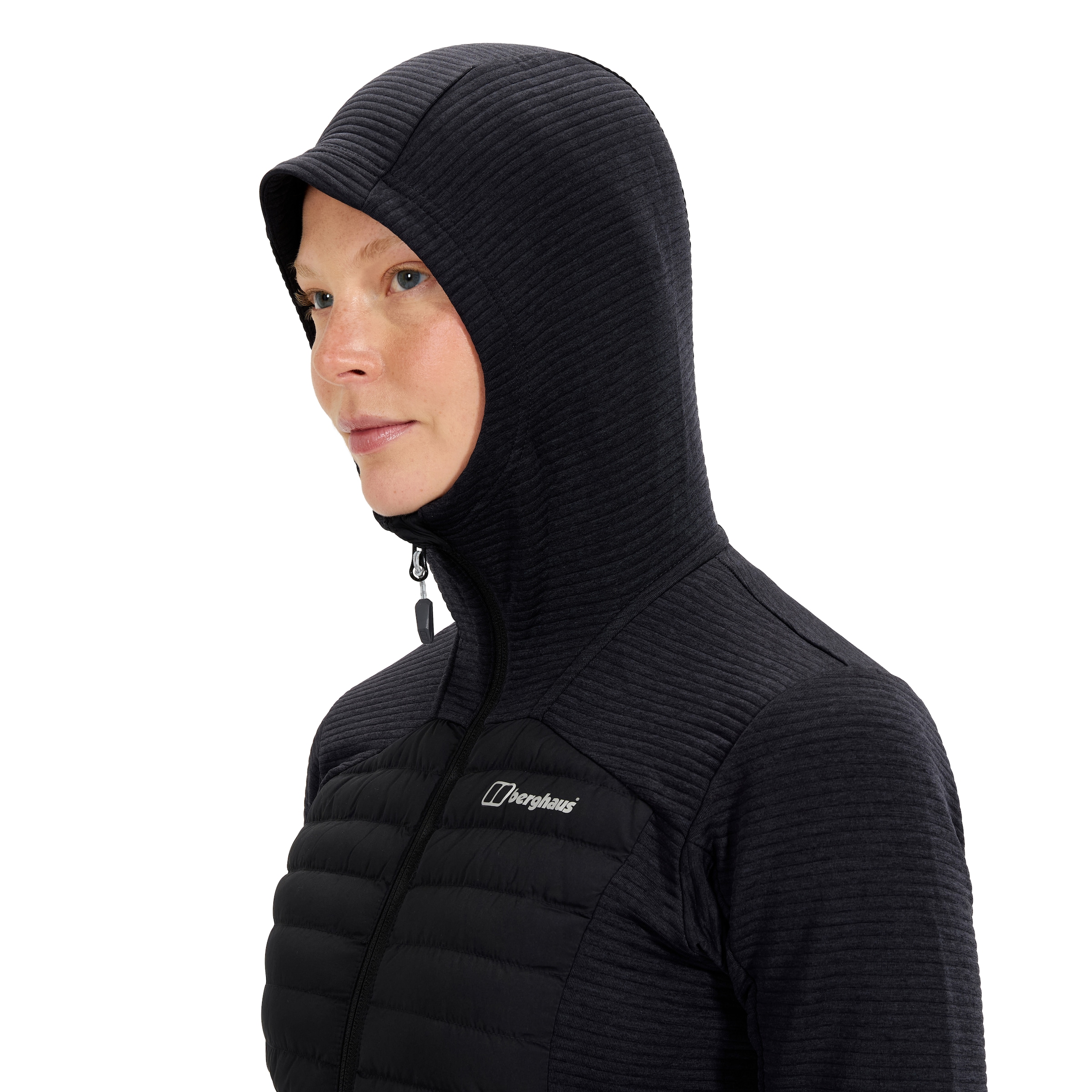 Berghaus Hybridjacke »NULA HYBRID JACKET« mit Kapuze Hydroloft® Isolierung, Strickfleece-Einsätze, leicht verstaubar