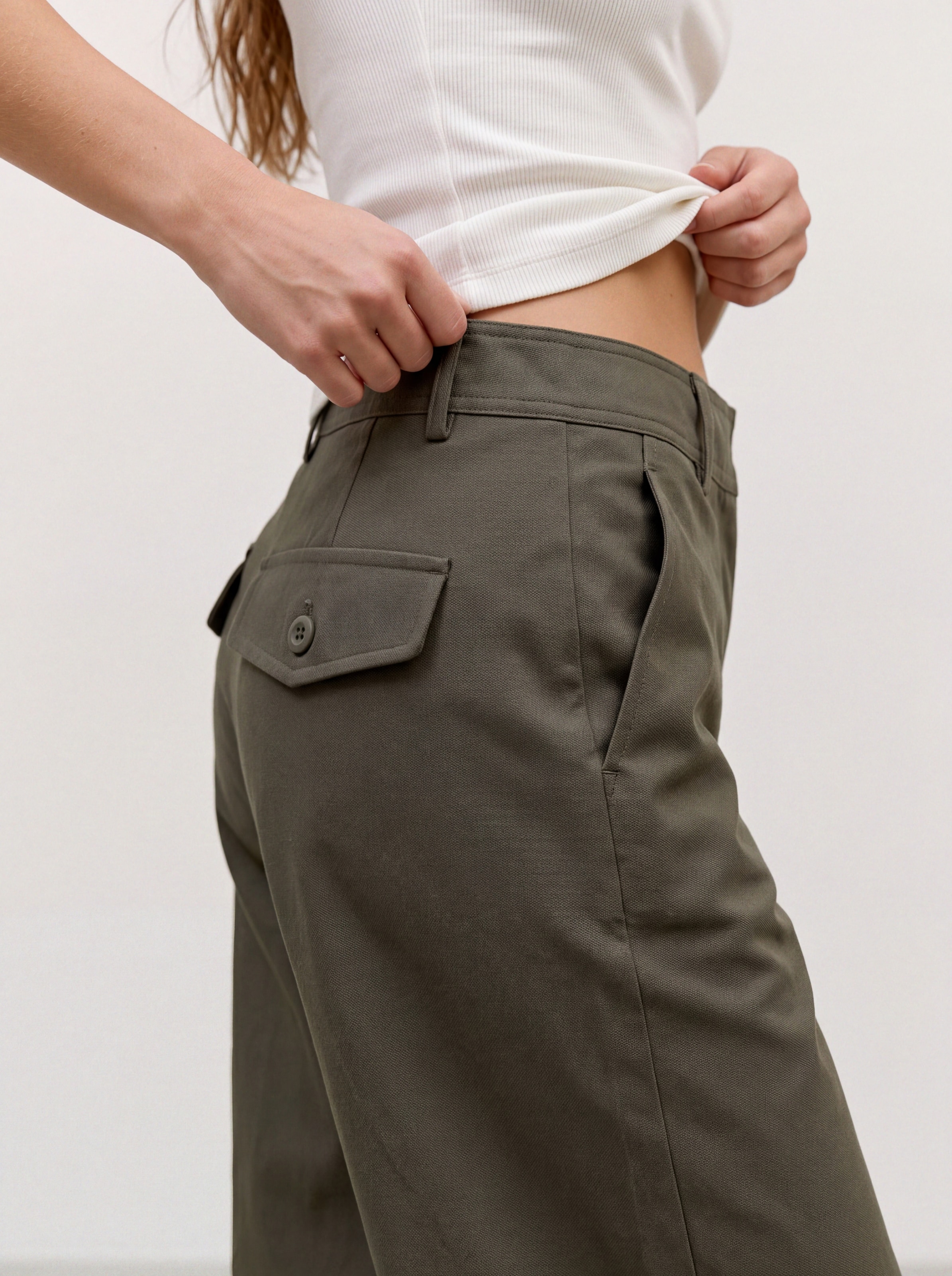 Vero Moda Pantalon de costume »VMSOFIA MW BARREL PANT NOOS«  mélange de matériaux