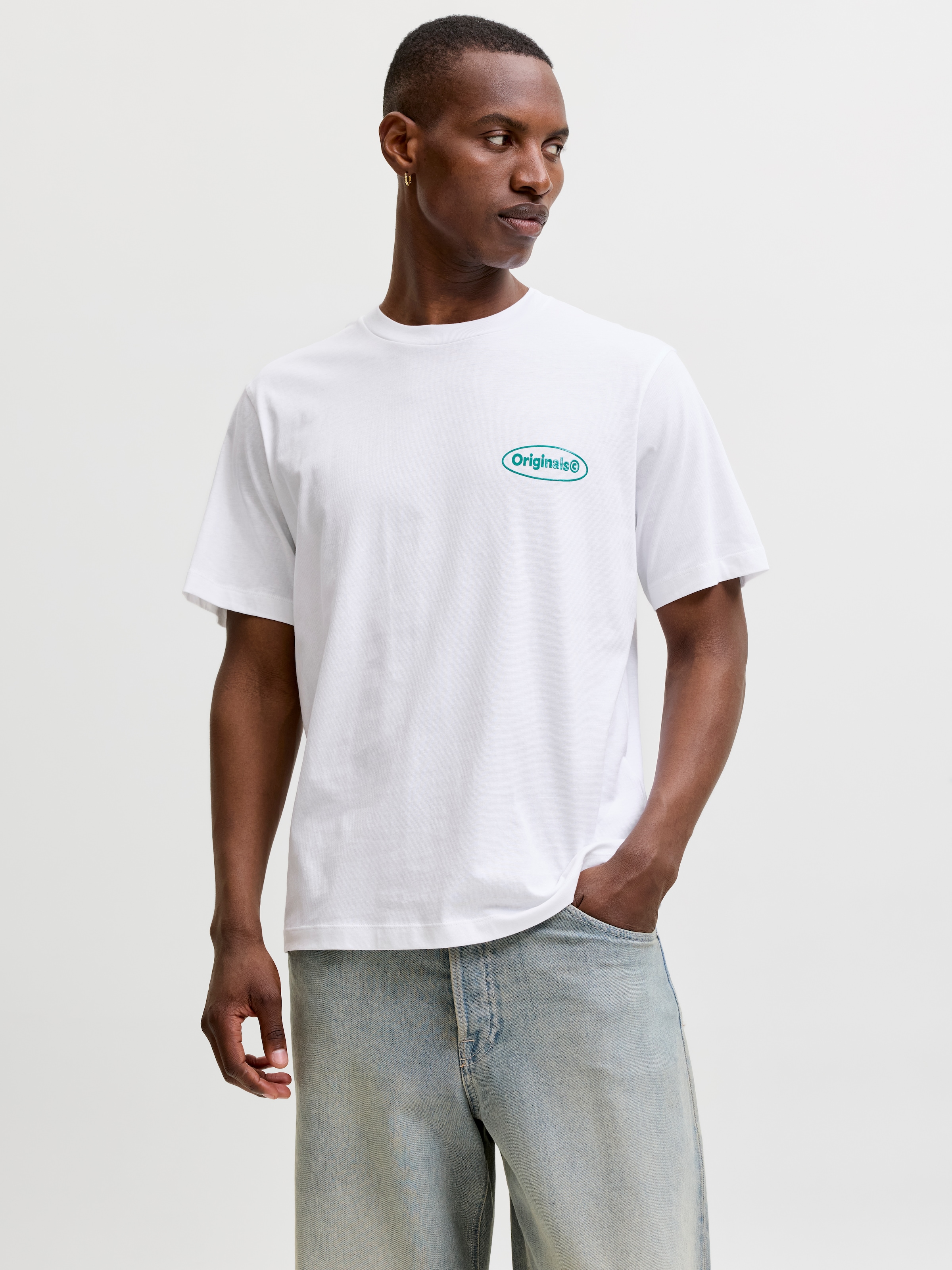 Jack & Jones T-shirt »JORRIVIERA VINTAGE POSTER BACK TEE SS CN« avec impression