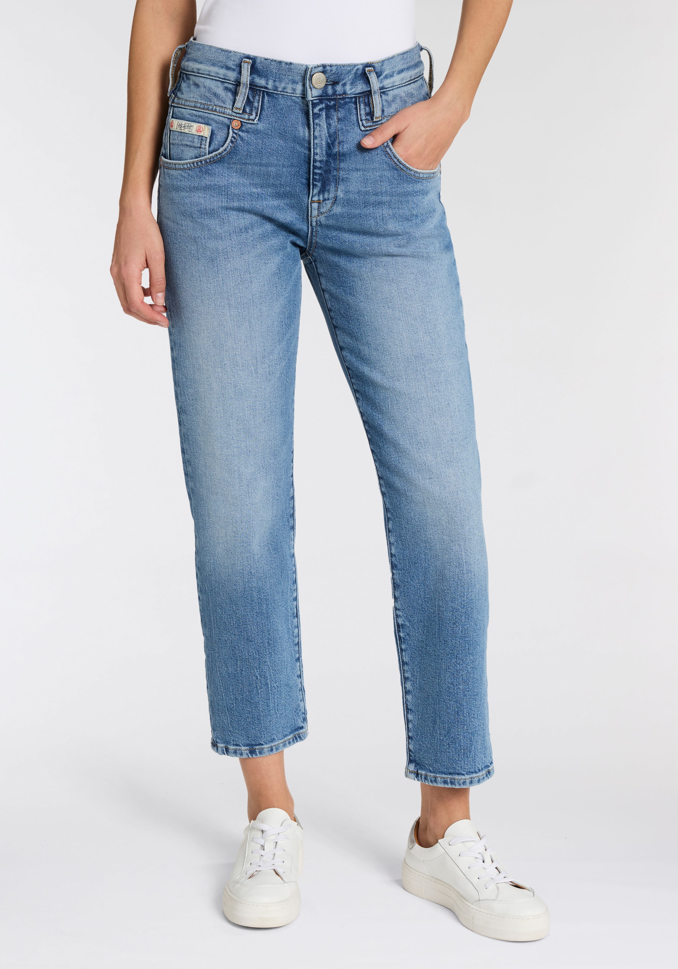 Herrlicher 5-Pocket-Jeans »Breezy Cropped Denim« Straight Fit