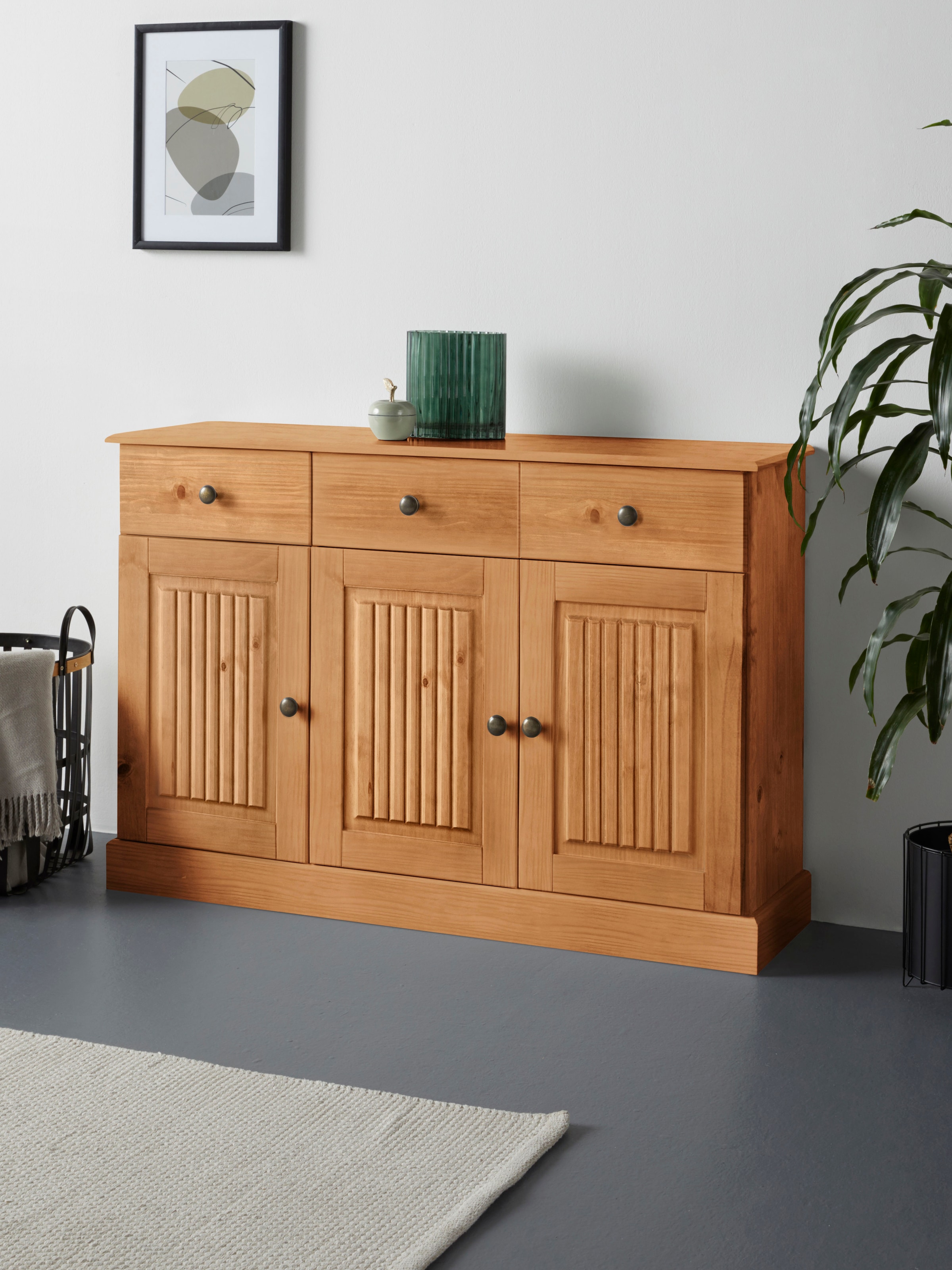 GOODproduct Sideboard »Liotta« Kommode mit 2 Schubkästen u. 2 verstellbare Einlegeböden