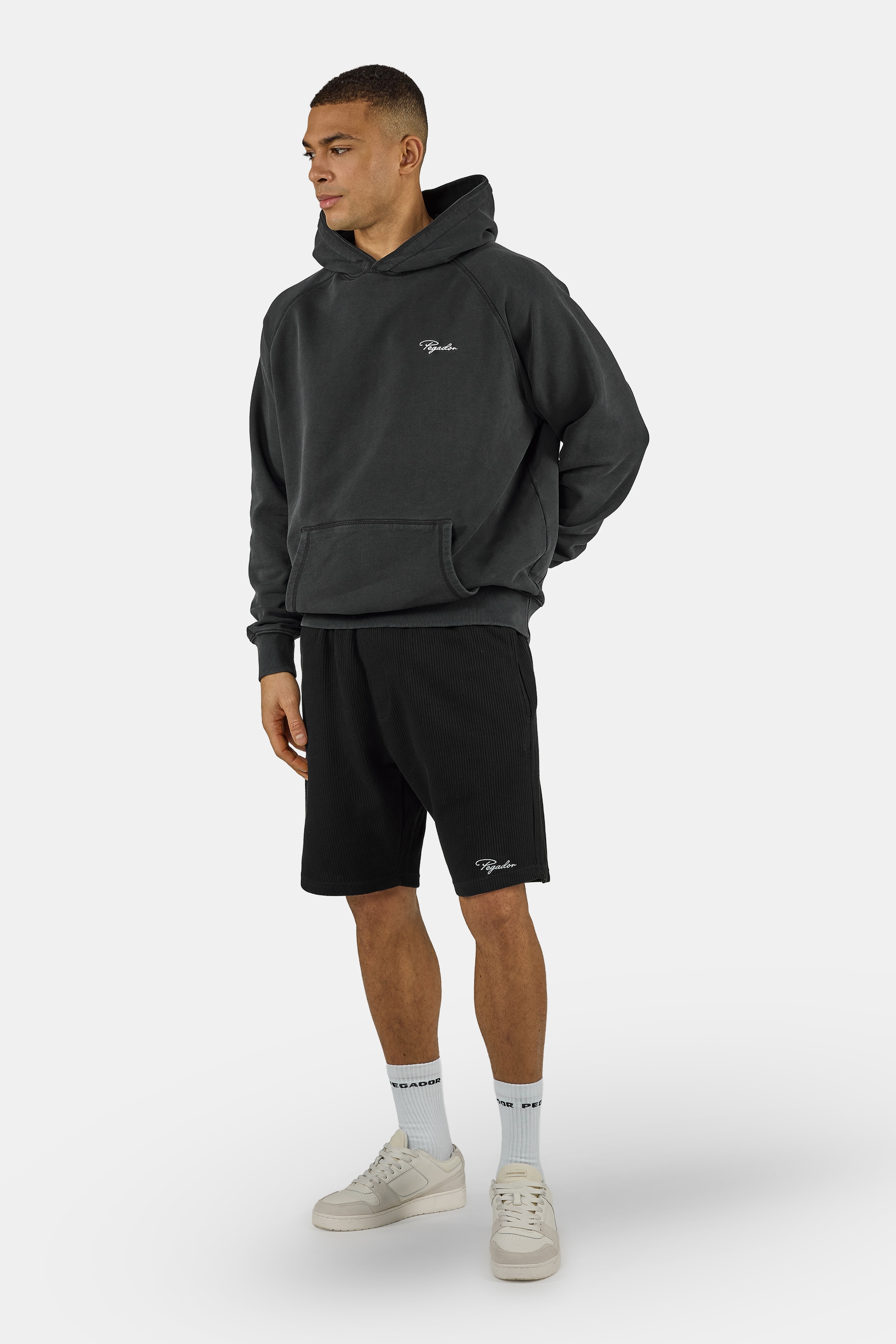 PEGADOR Sweat à capuche »Signar Terry Raglan Hoodie«, mélange coton, coupe régulière
