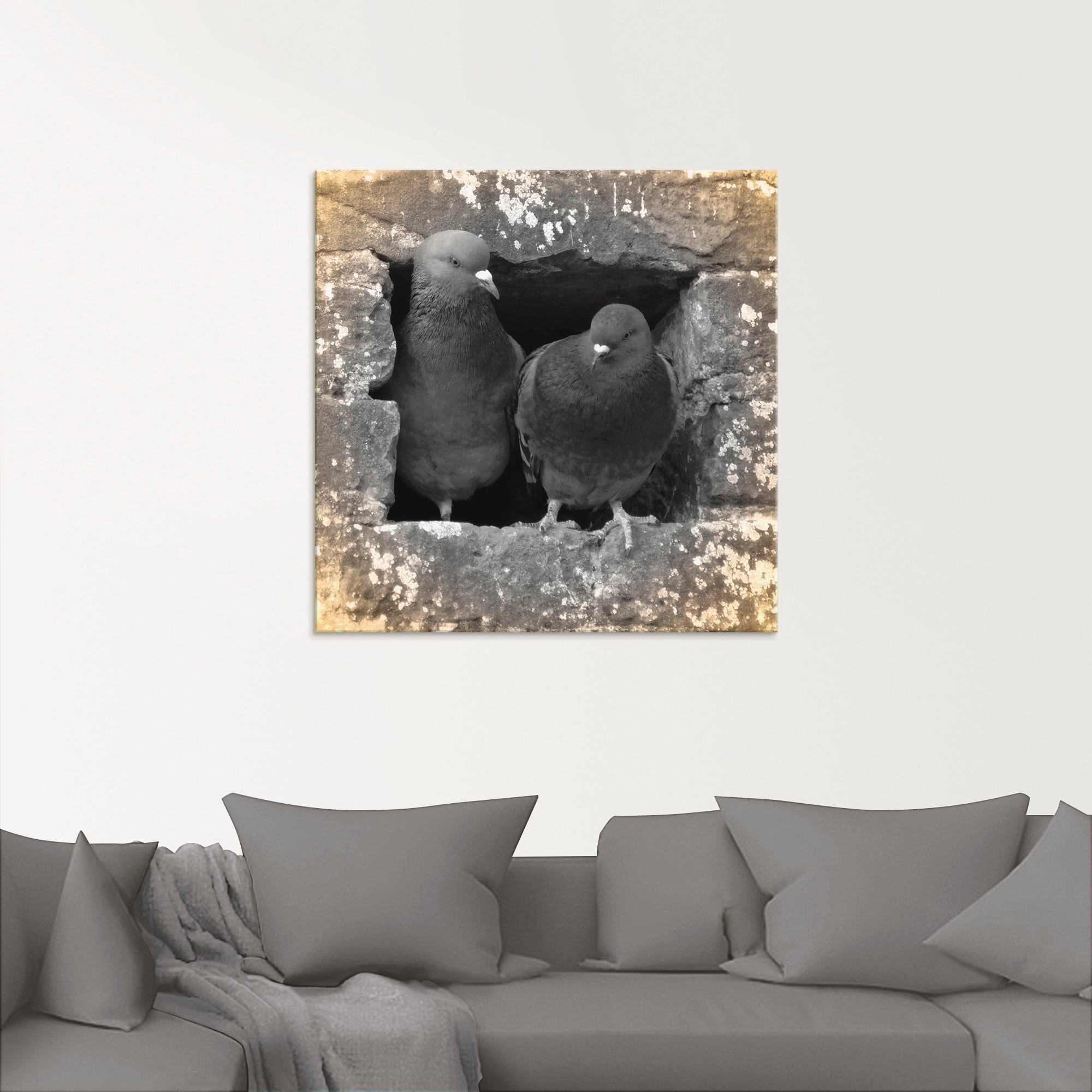 Artland Tableau en verre »Tauben Liebe« 1 cuis tlg. in verschiedenen Grössen