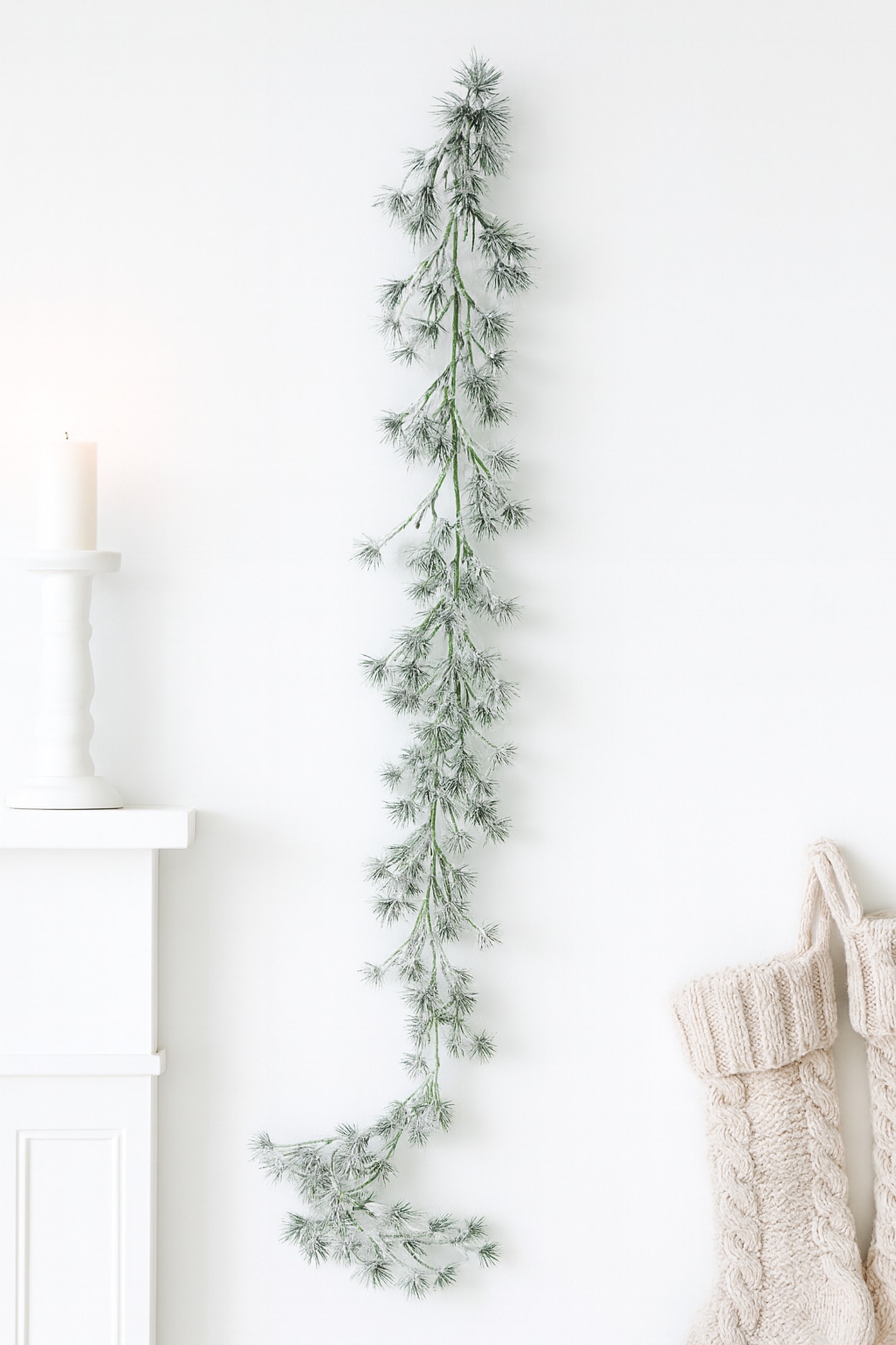 I.GE.A. Kunstgirlande »Tannengirlande« Weihnachtsgirlande künstlich Tanne geeist Adventskranz Kranz Tür Deko