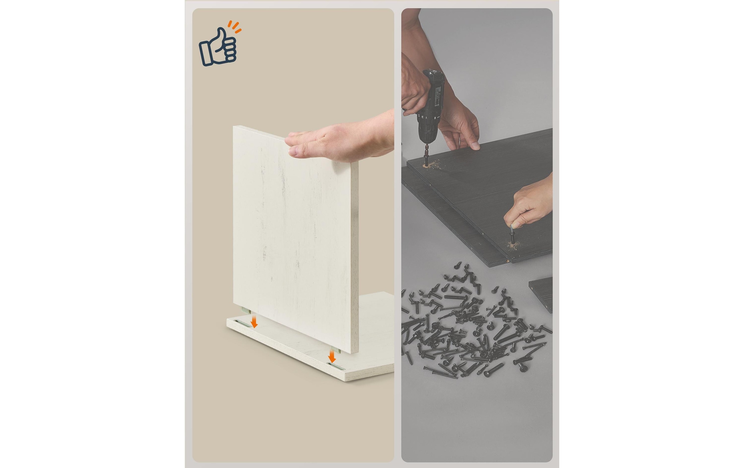 VASAGLE Armoire sous lavabo »60 x 61.2 cm« Moderner Badezimmer-Unterschrank im Landhausstil
