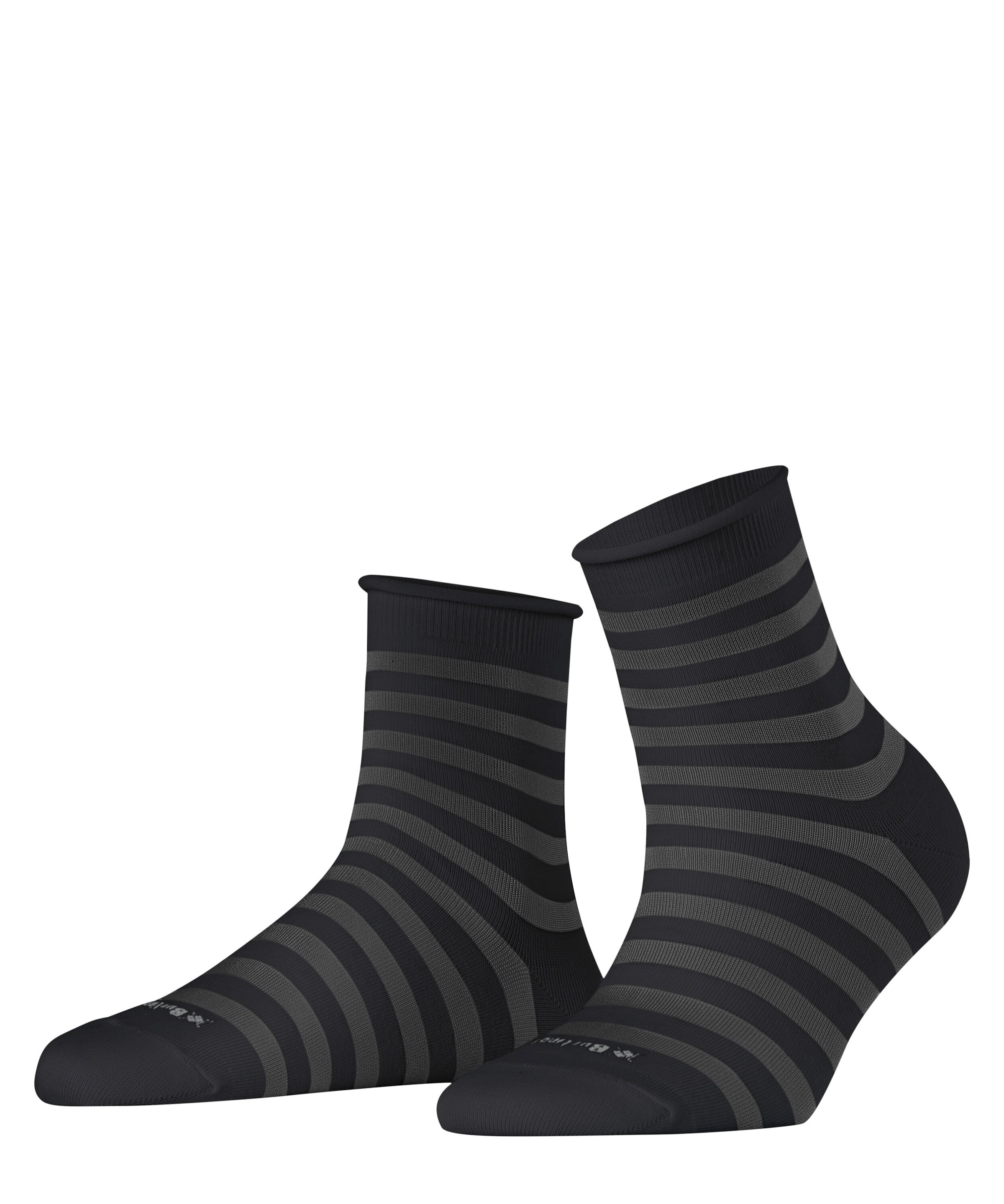 Burlington Chaussettes courtes »Swansea« taille unique 36-41, motif rayé moderne, bord-côte roulé