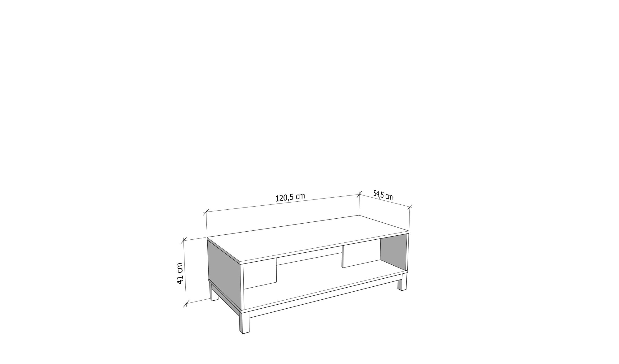 Home affaire Table basse »Essex, Wohnzimmertisch, Sofatisch, Beistelltisch, Kaffeetisch« Chêne Artisan & rayures noires, profil MDF, ABS 1mm, moderne