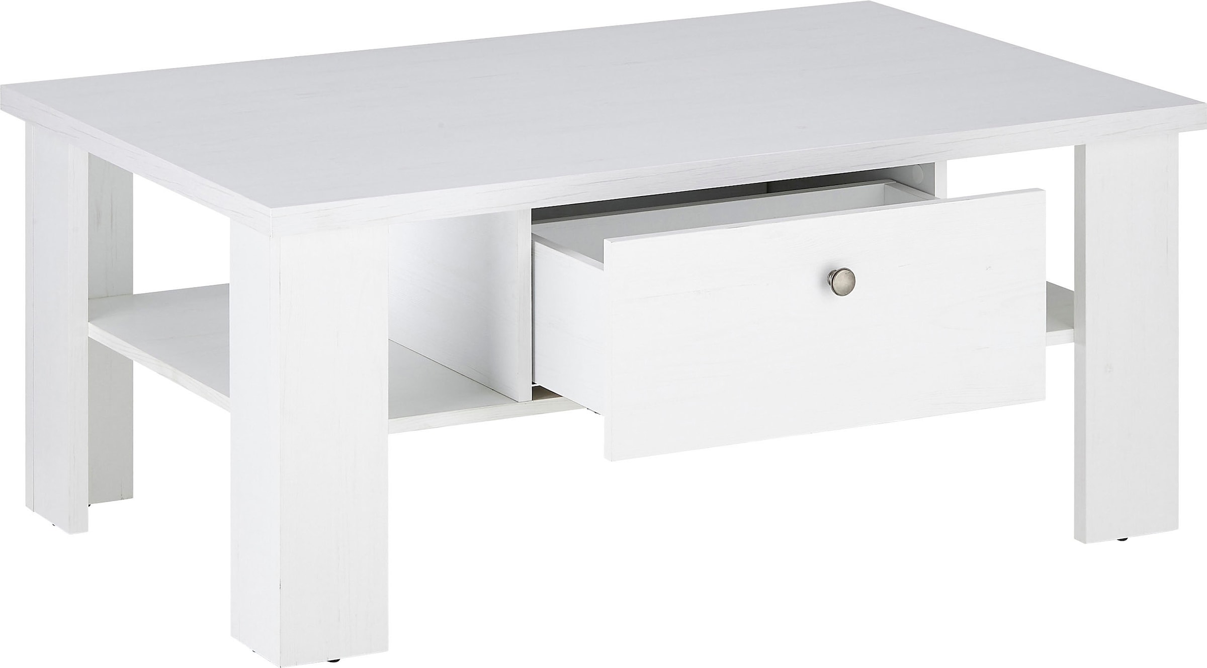 Home affaire Couchtisch »RAVENNA« im zeitlosen Landhausstil, Breite 107 cm, Griffe aus Metall