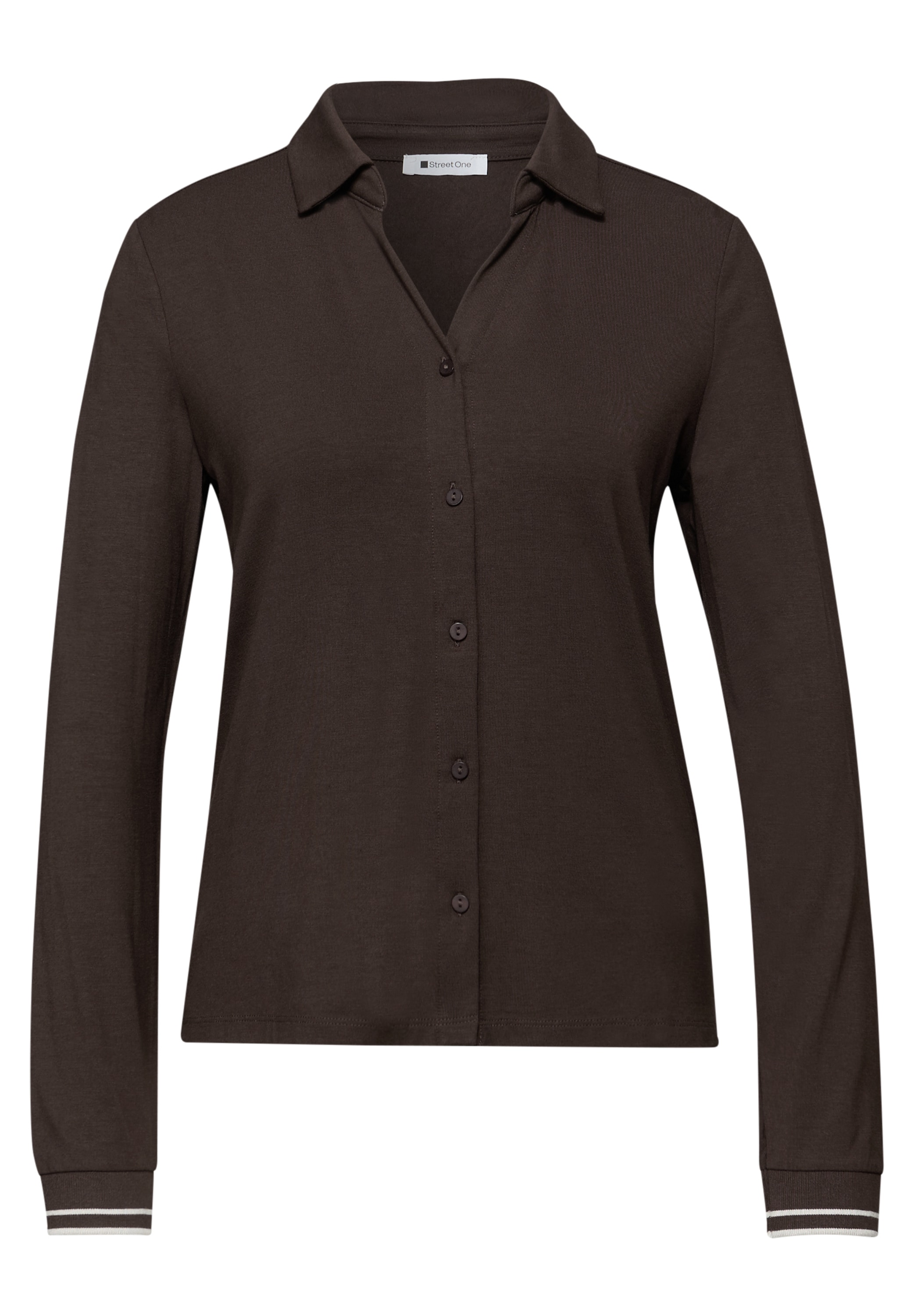 STREET ONE T-shirt à manches longues mit College-Bündchen an den Ärmeln