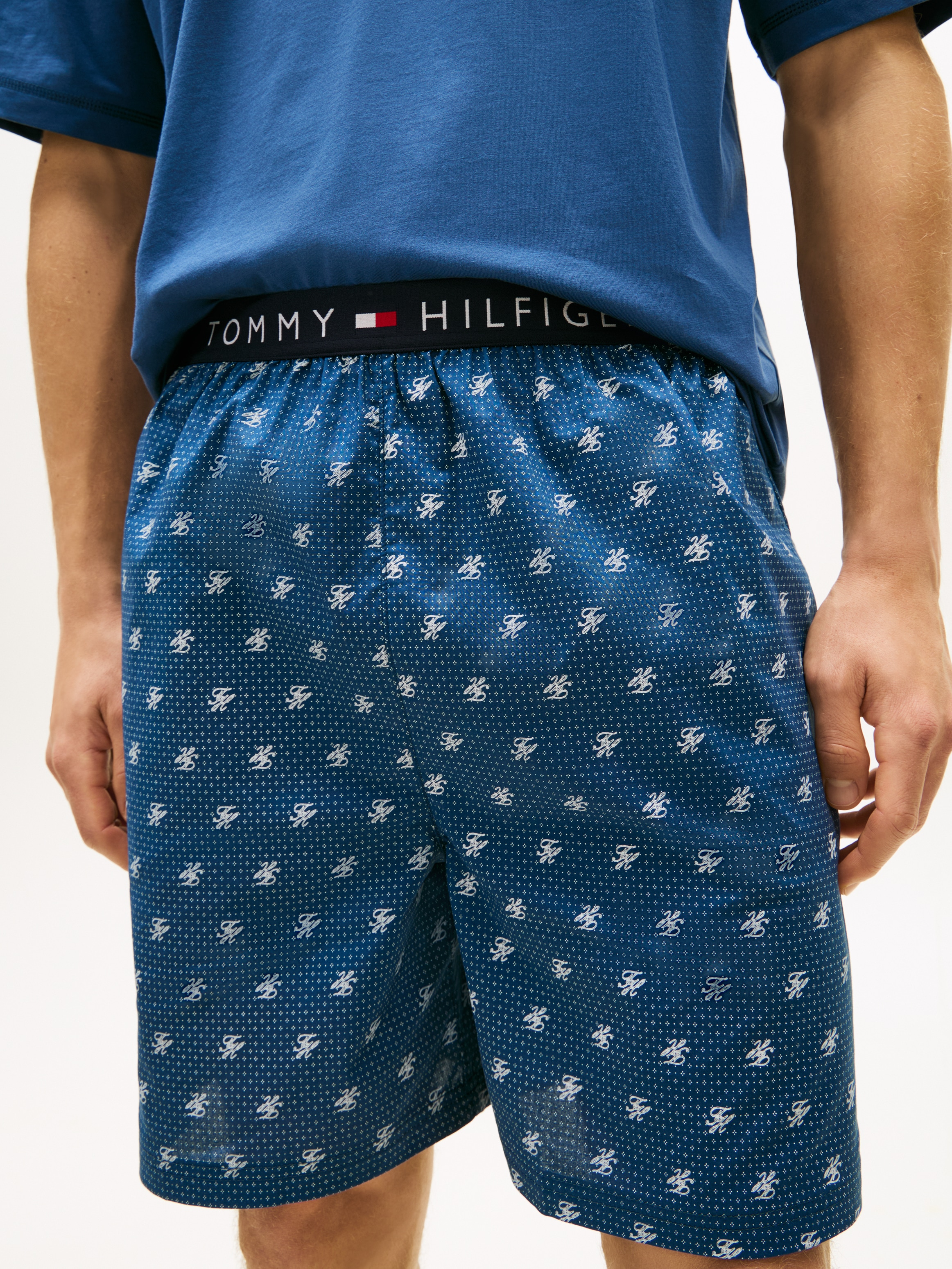 Tommy Hilfiger Underwear Shorty pyjama original avec short et imprimé
