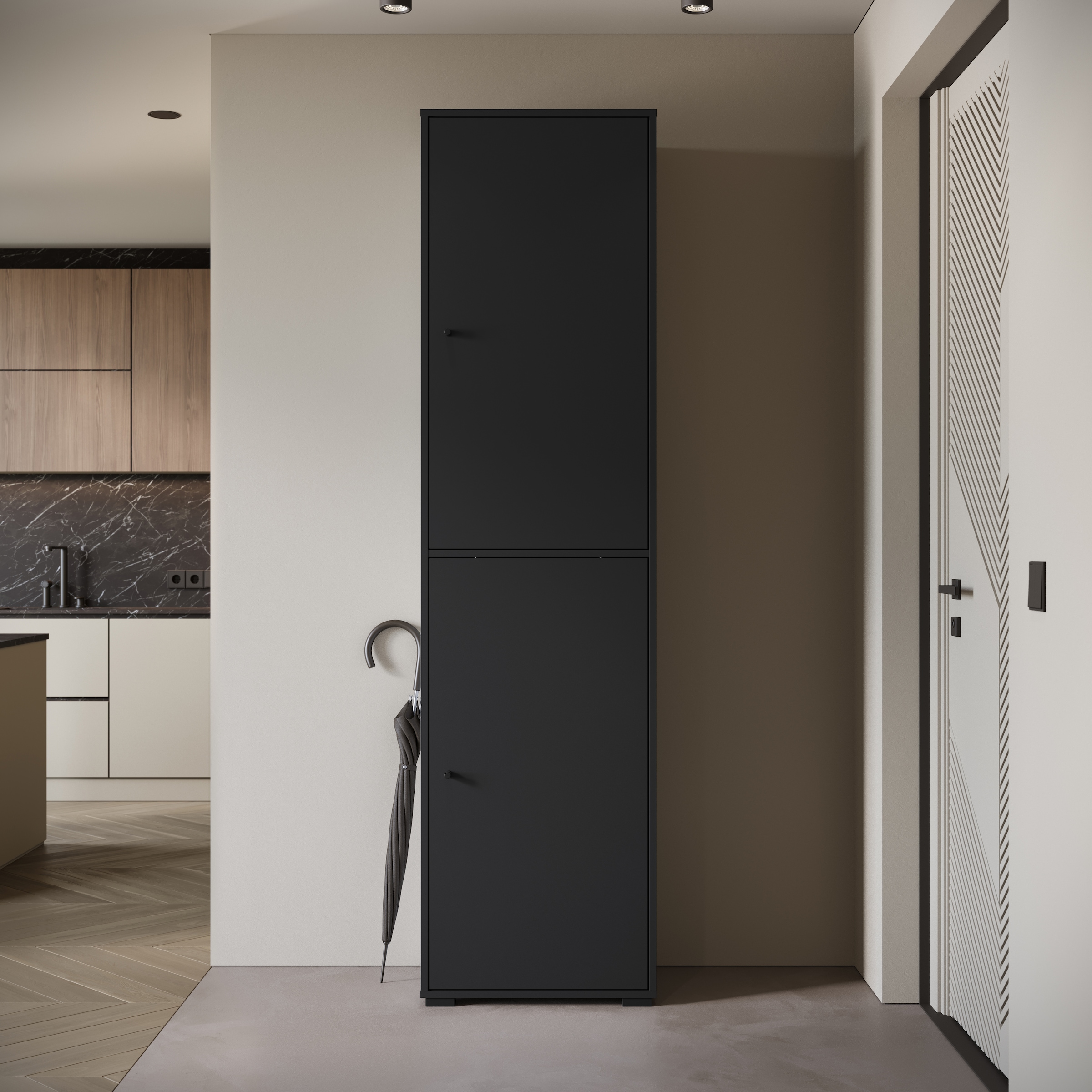 Home affaire Armoire à chaussures »Schuhkommode Dino« armoire de couloir avec étagères réglables, LxHxP : 50 × 190 × 33 cm