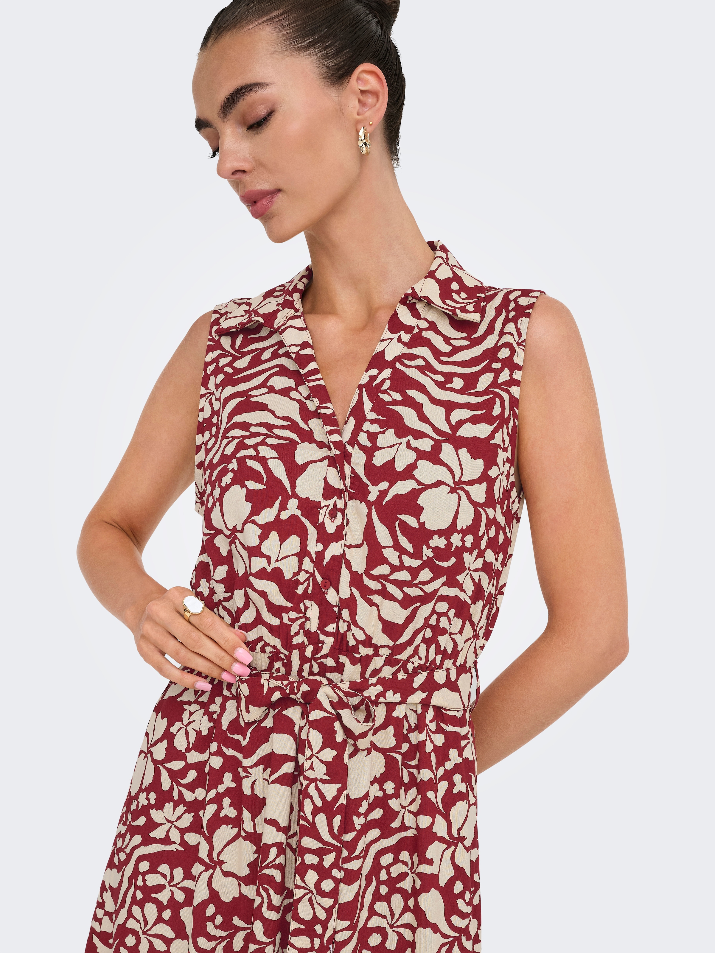 ONLY Maxikleid »ONLVIBE LIFE S/L SHIRT LONG DRESS WVN« Sommerkleid