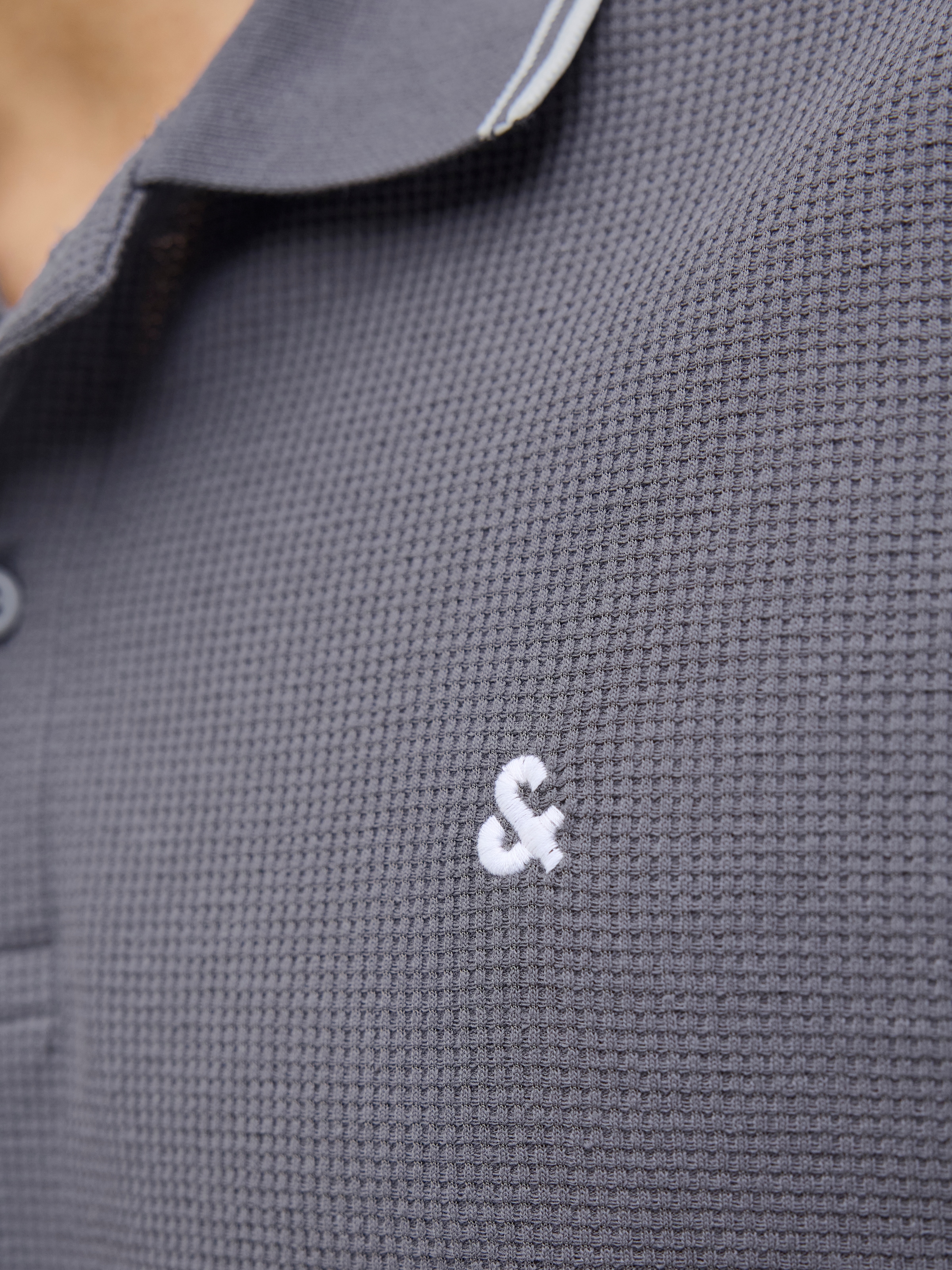 Jack & Jones »JJEAUSTIN POLO SS NOOS« Materialmix, regular fit