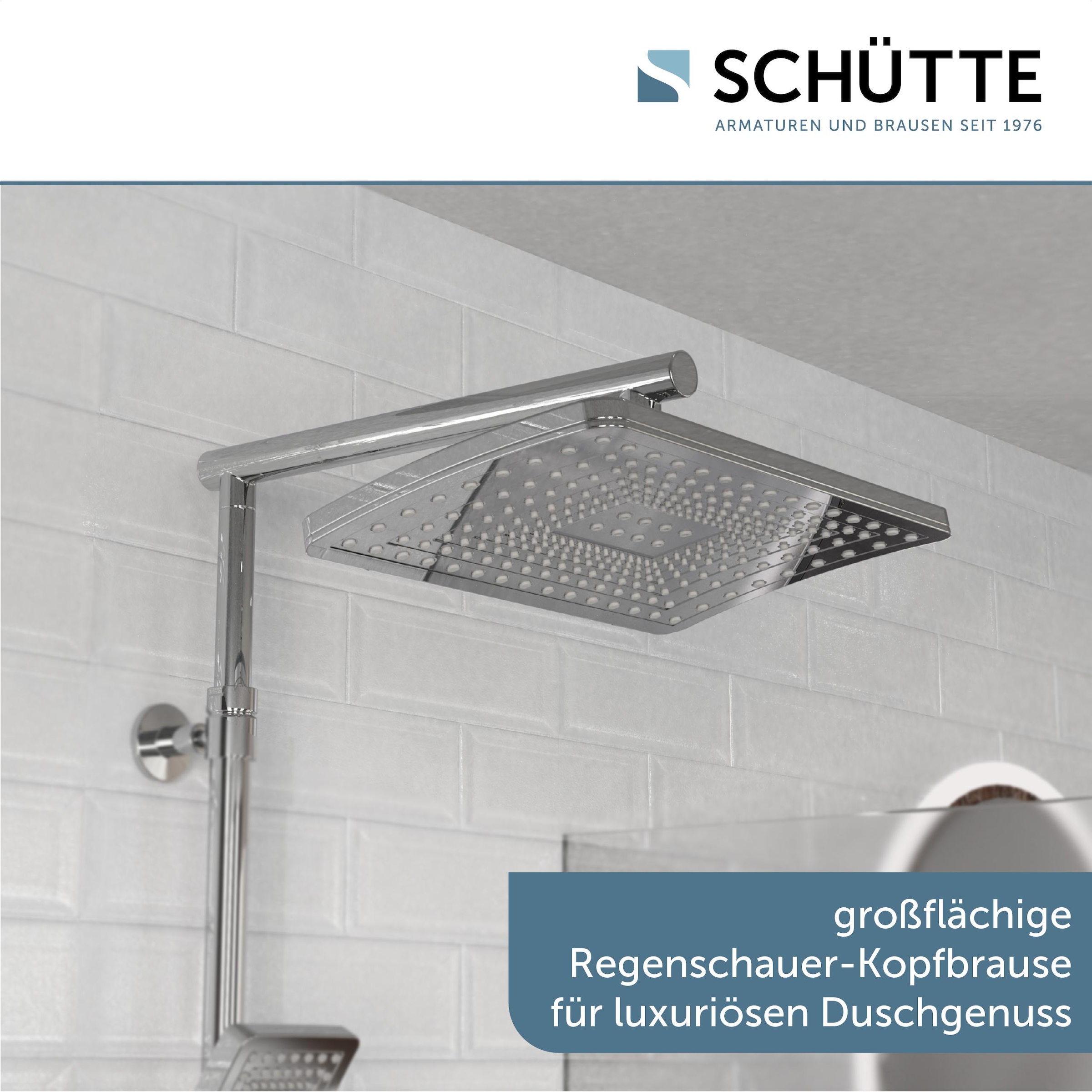 Schütte Duschbrause »TRENTO« Set,  mit Thermostatarmatur, 3-fach verstellbar, Antikalk-Noppen
