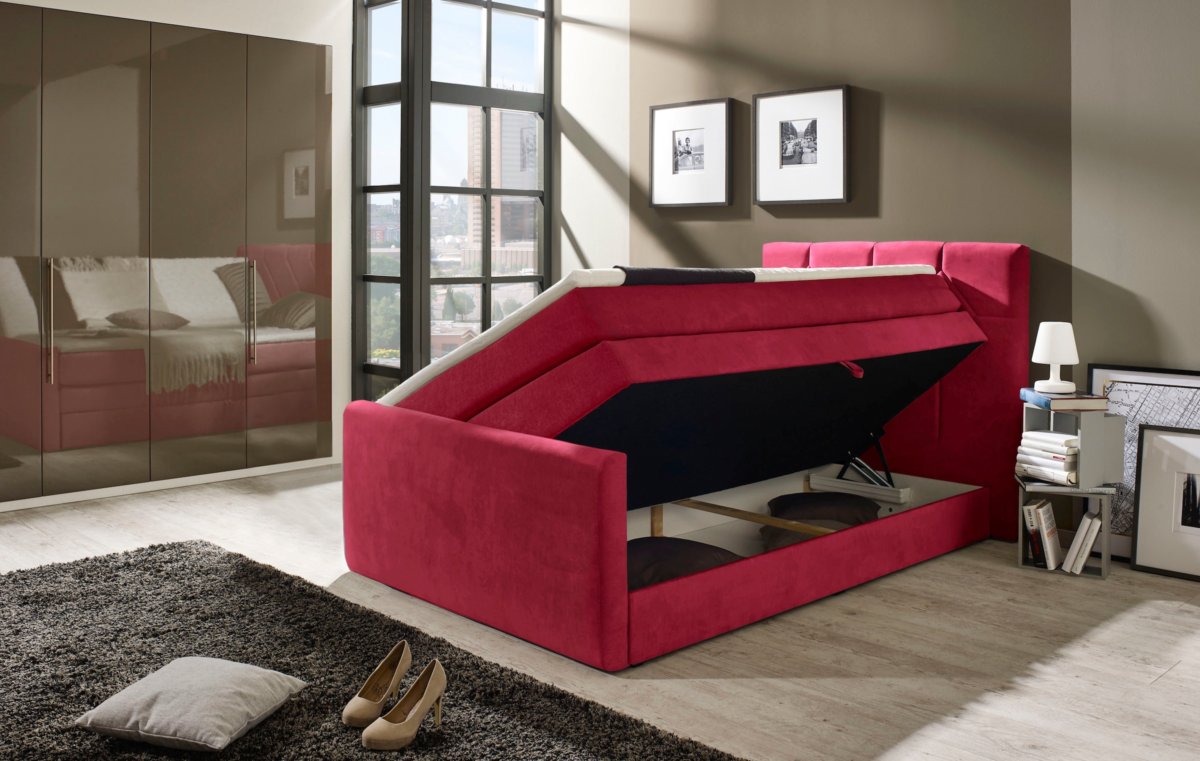 Home affaire Lit boxspring »Atlanta« incluant topper et coffre de lit