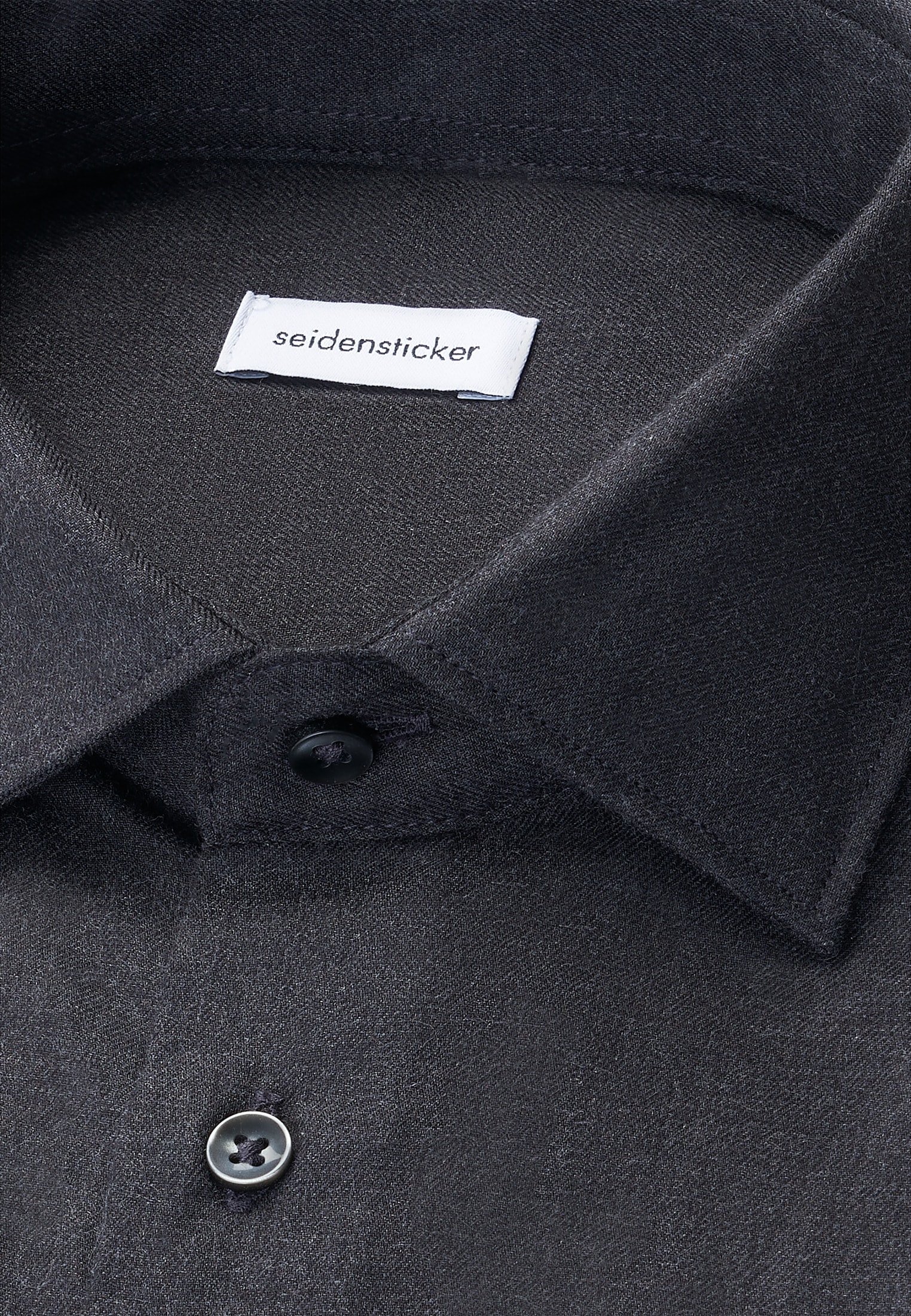 seidensticker Flanellhemd »Schwarze Rose« X-Slim 1/1 Kentkragen Uni