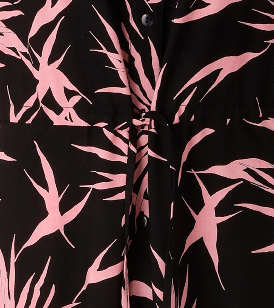 Aniston CASUAL Sommerkleid Eingrifftaschen mit grafischen Blumendruck - jedes Teil ein Unikat - NEUE KOLLEKTION