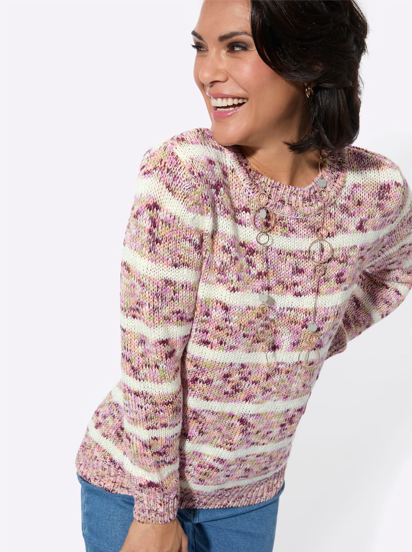 Casual Looks Pull à col rond »Rundhals-Pullover«