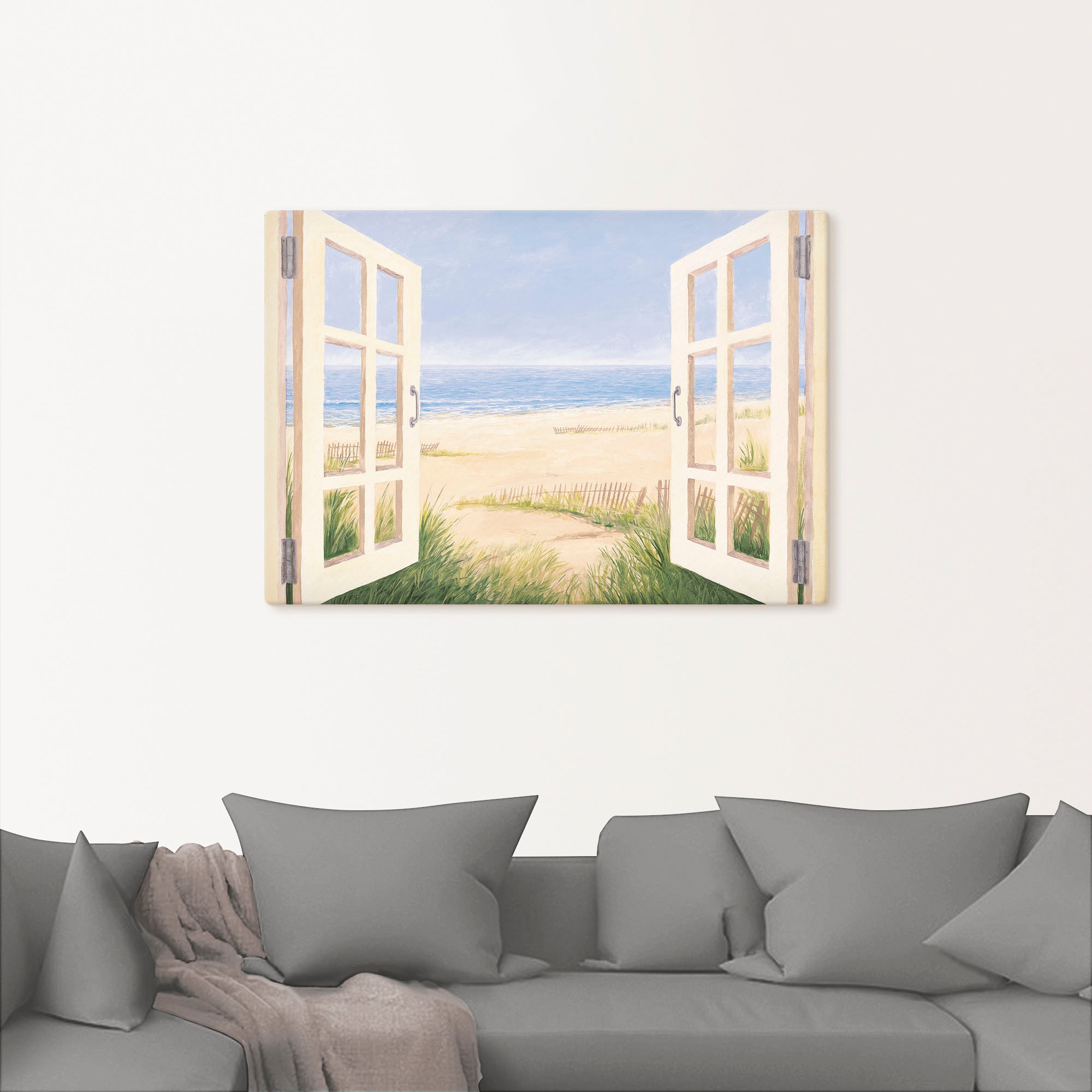 Artland Wandbild »Fensterblick Frühlingsmorgen« Fensterblick 1 Stk. tlg. als Alubild, Outdoorbild, Leinwandbild, Wandaufkleber, versch. Grössen