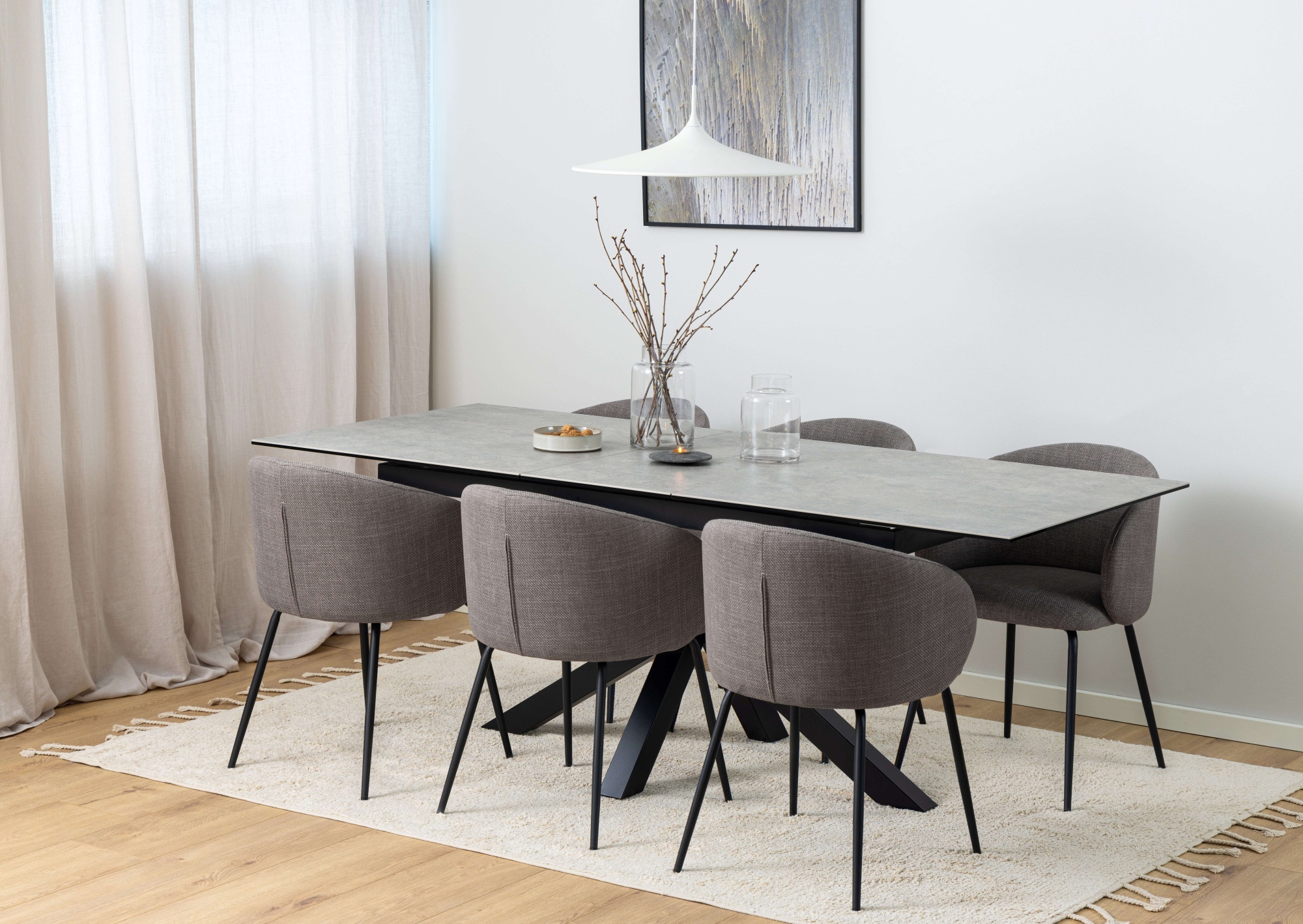 ACTONA GROUP Table de salle à manger »Heaven,Tischplatte aus Keramik, ausziehbar - robust & pflegeleicht« Résistant aux rayures, déperlant, place assise pour 4-8 personnes, L: 168/210 cm