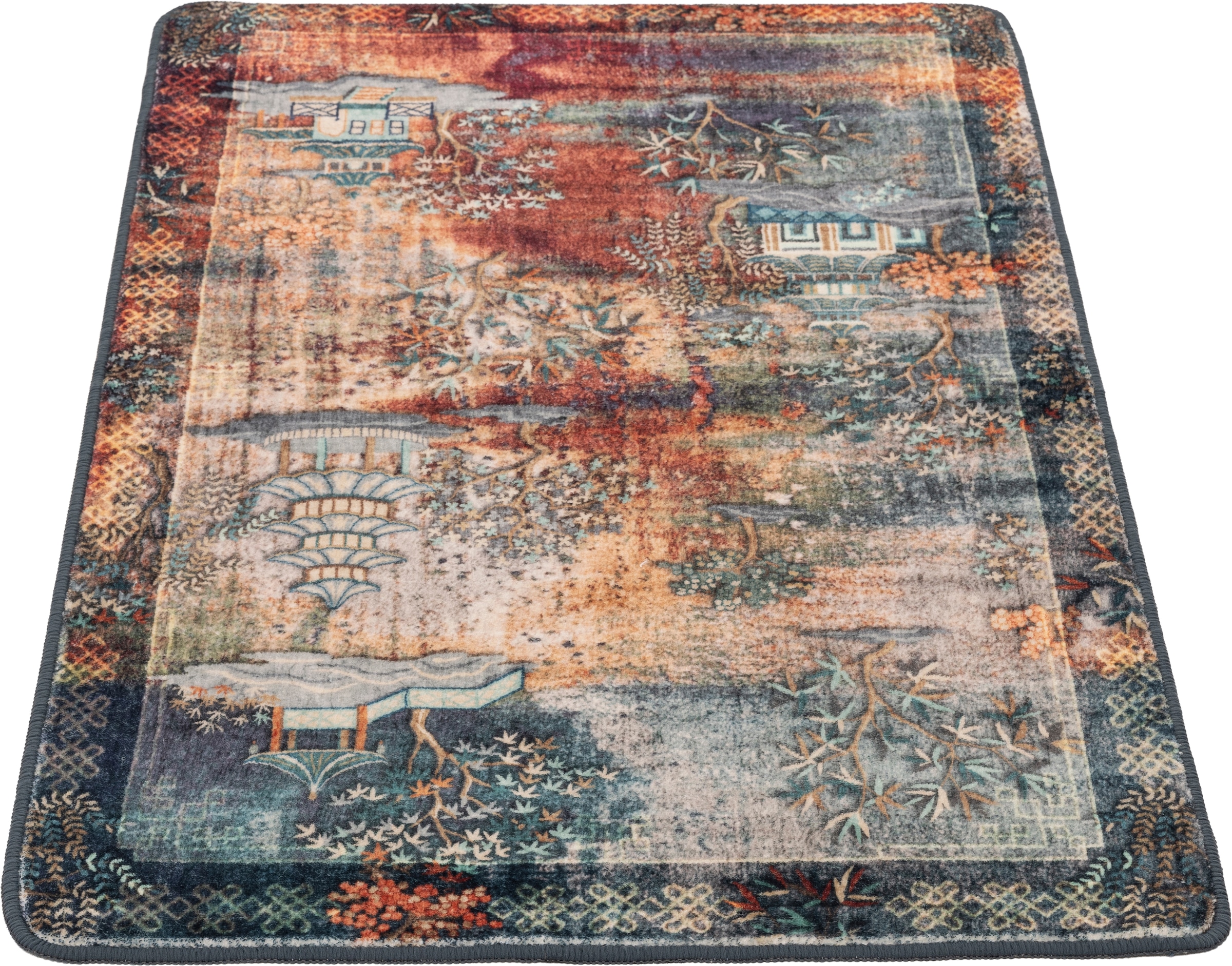 Gino Falcone Tapis de bain »Aquata GF-163, Badvorleger, Badezimmer Teppich« Höhe 5 mm Badteppich, bedruckt, rechteckig