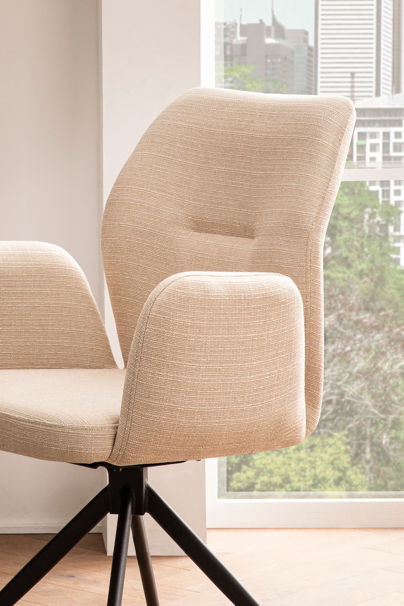 SalesFever Chaise de salle à manger »Taormina Armlehnstuhl« () 1 cuisEsszimmersessel mit 180° Drehfunktion