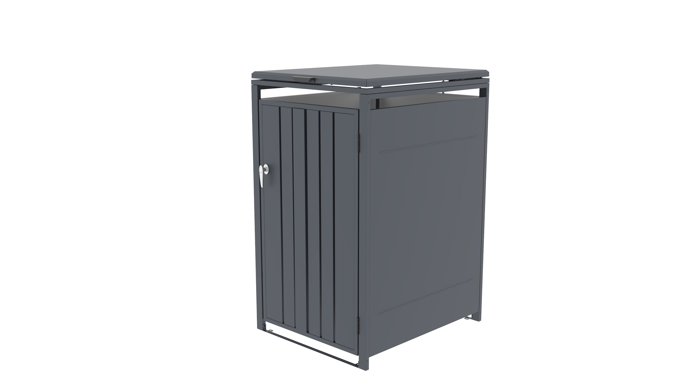 KONIFERA Mülltonnenbox »Bilbao Premium, Metall pulverbeschichtet 120-240L« Deckel mit Gasdruckfeder, abschliessbar, 120-240L BxTxH: 68x80x117 cm