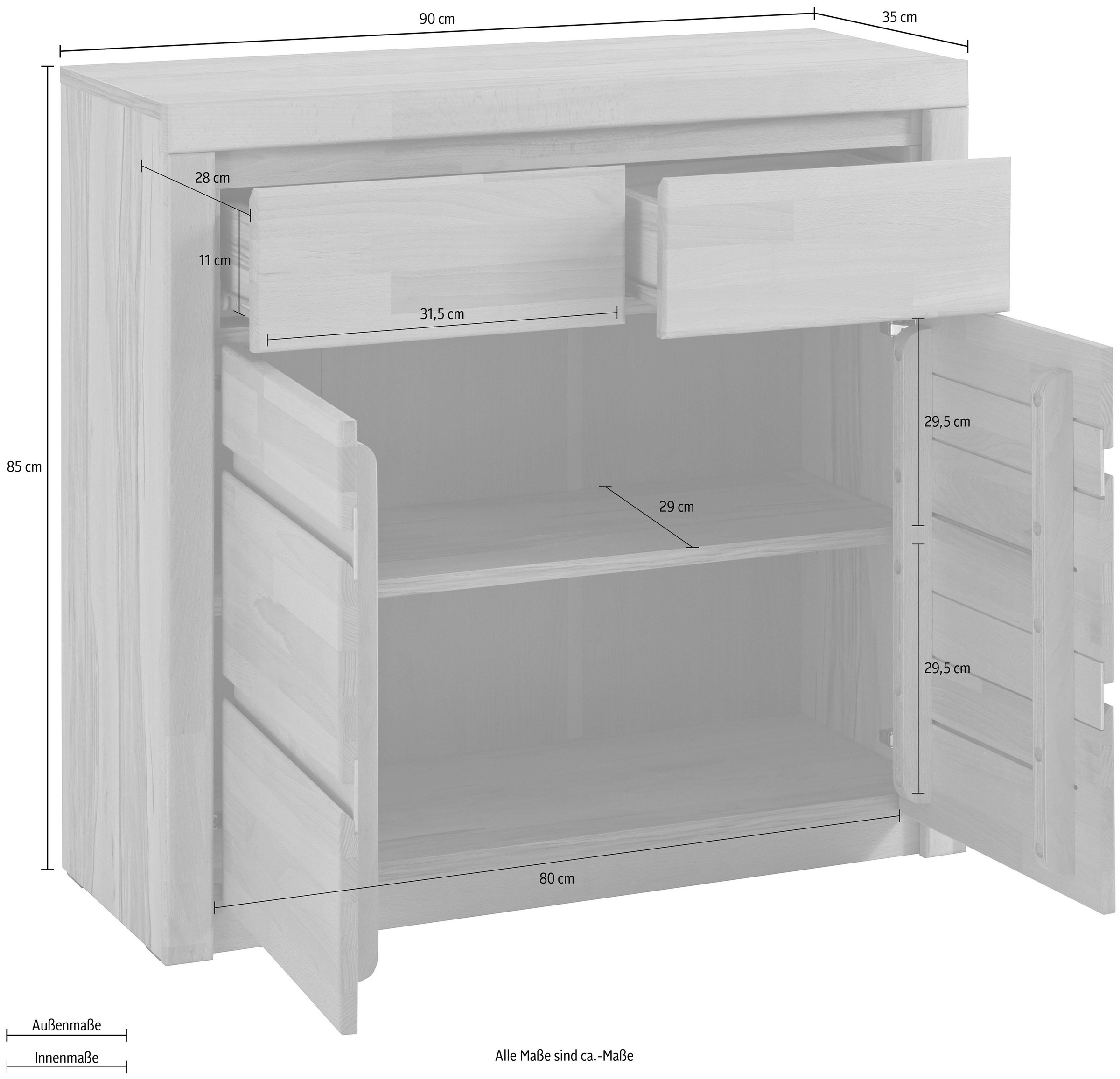 Home affaire Kommode »Silkeborg« Breite 90 cm