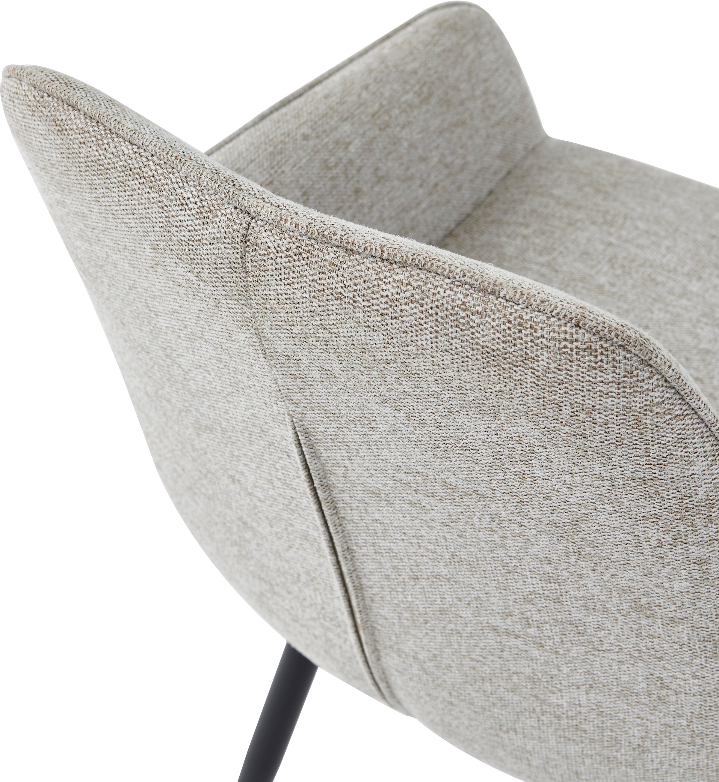 HELA Chaise avec accoudoirs »VERONA« (Ensemble) 2 cuisfauteuil, panier à ressorts, structure tube rond, 4 pieds, rembourré, accoudoirs