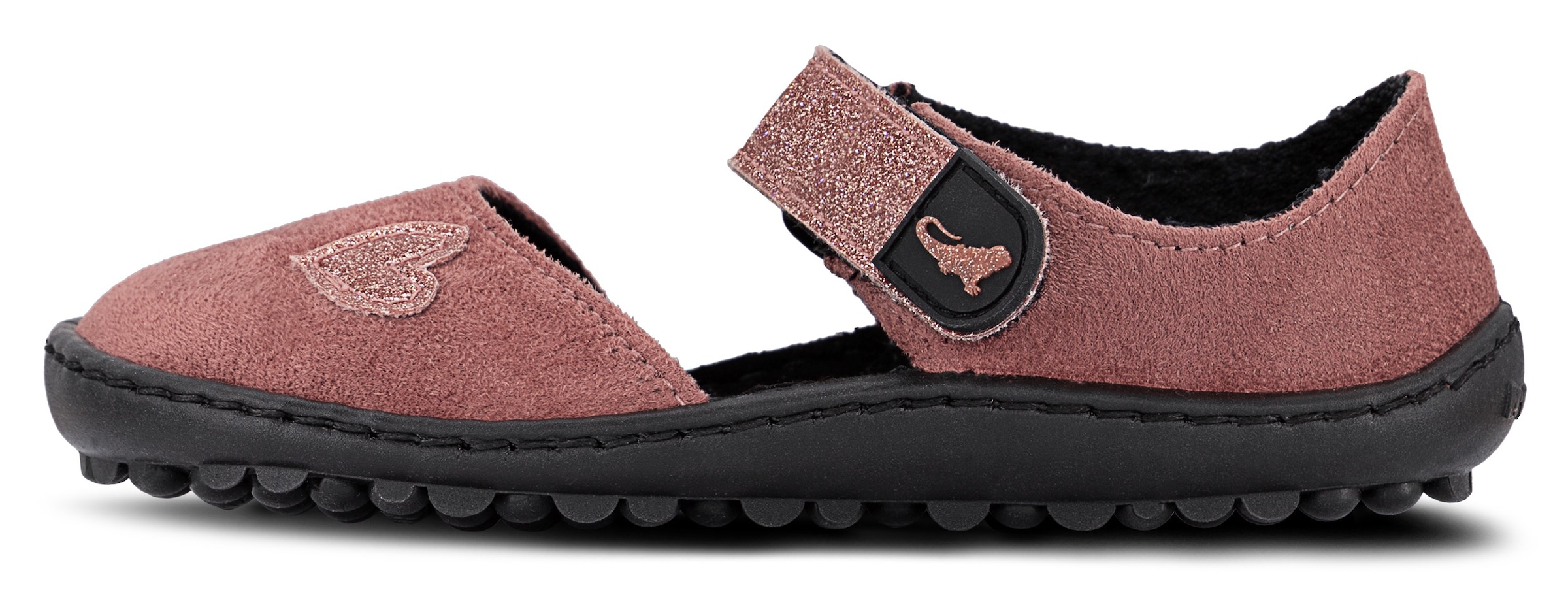 Leguano Barfussschuh »LEGUANITO JARINA«  , Halbschuh, Bequemschuh mit Glitzer und Herzapplikation