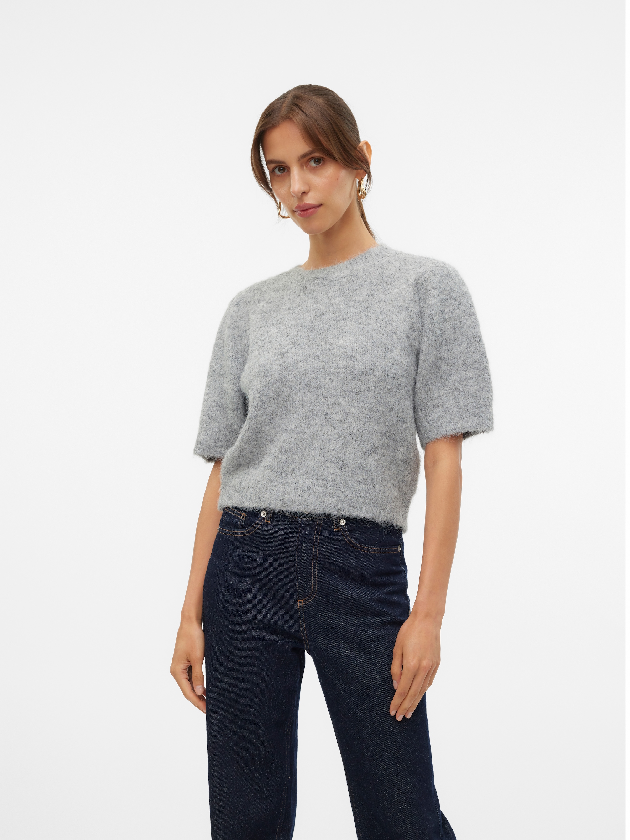 Vero Moda Pull en tricot »VMNOVAH SS O-NECK PUFF PULLOVER GA NOOS«
