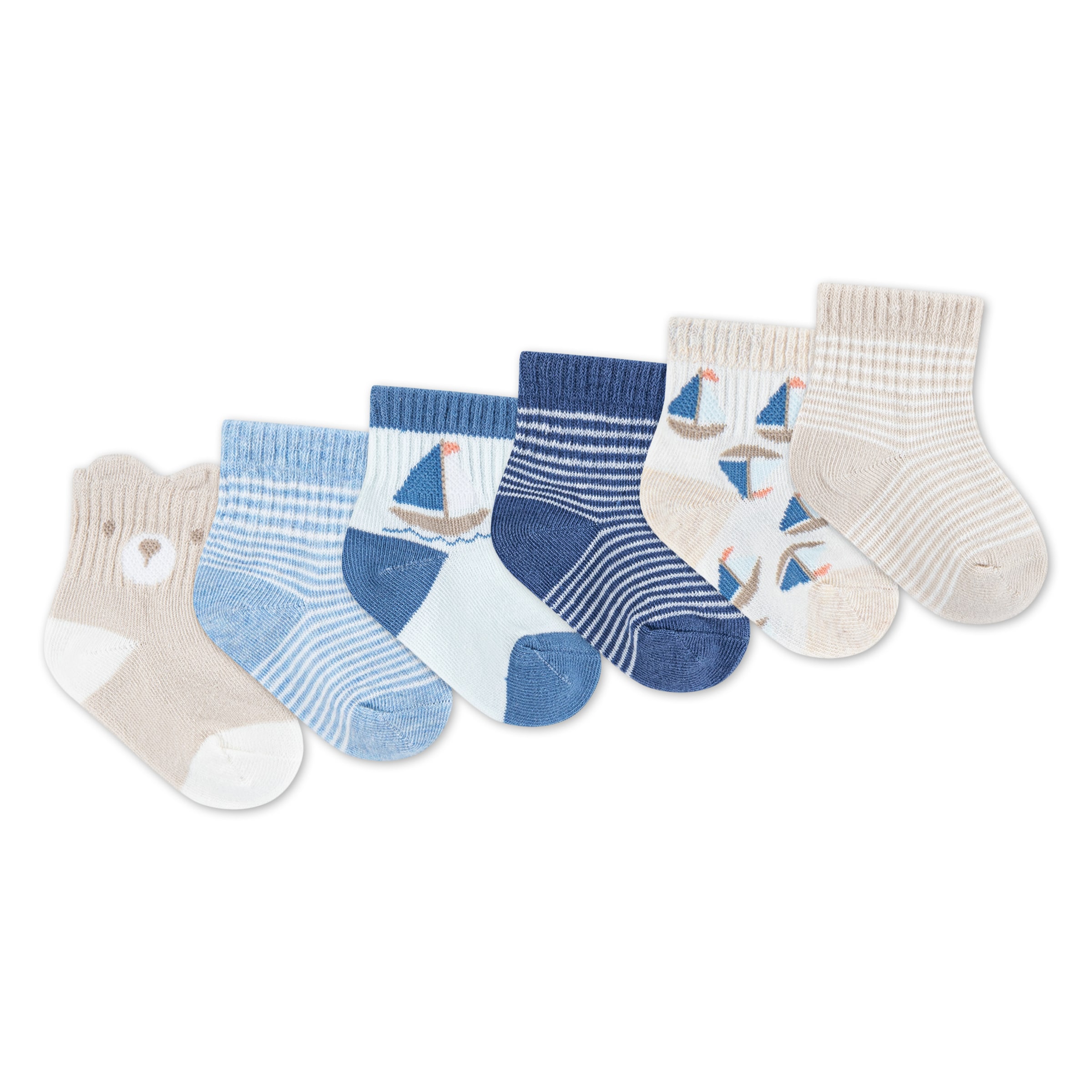 HUGGIES babywear Chaussettes »HGHB 6PK SOCK« Packung, 6 Couple tlg. mit Motiven