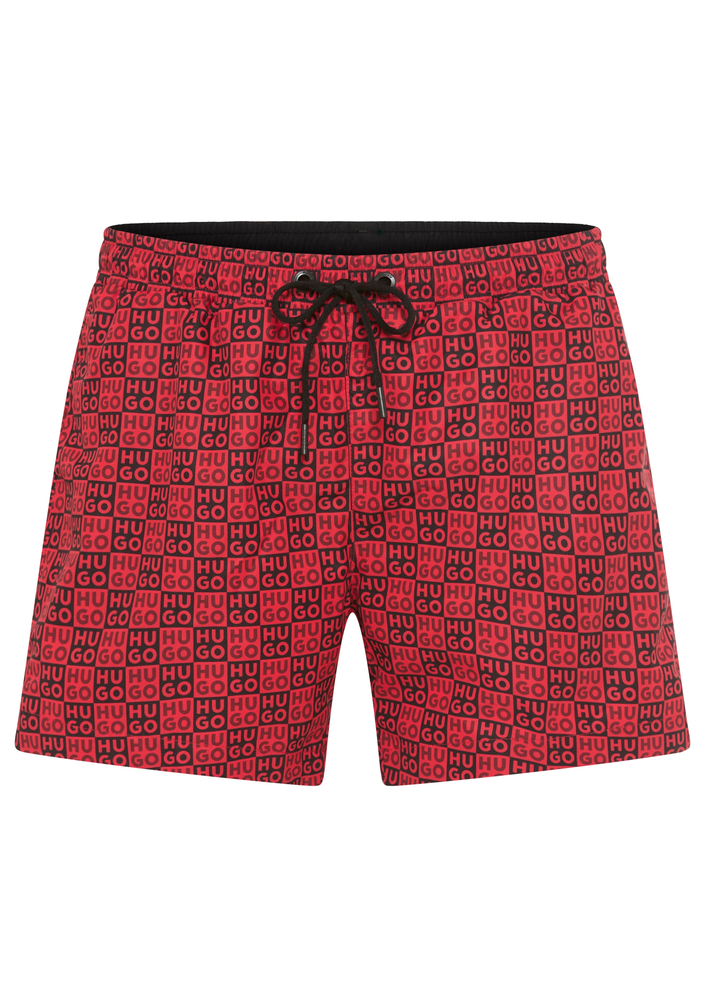 HUGO Underwear Badeshorts »AARON« mit Schachbrett-Logos, elastischer Bund