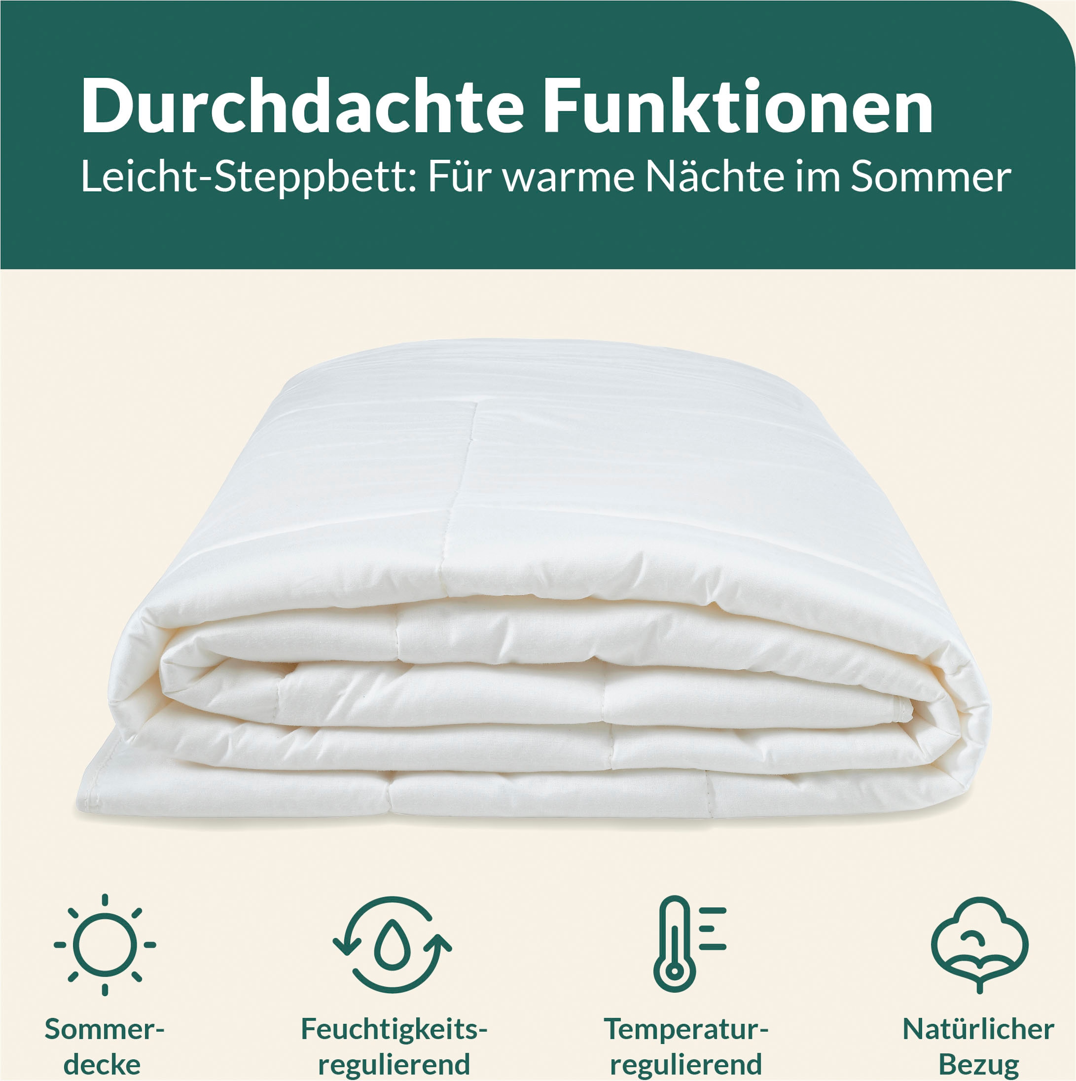 fan Baumwollbettdecke »African Cotton« leicht 1 Stk. tlg. Bettdecke in 135x200 oder 155x220 cm, Winter oder Sommer