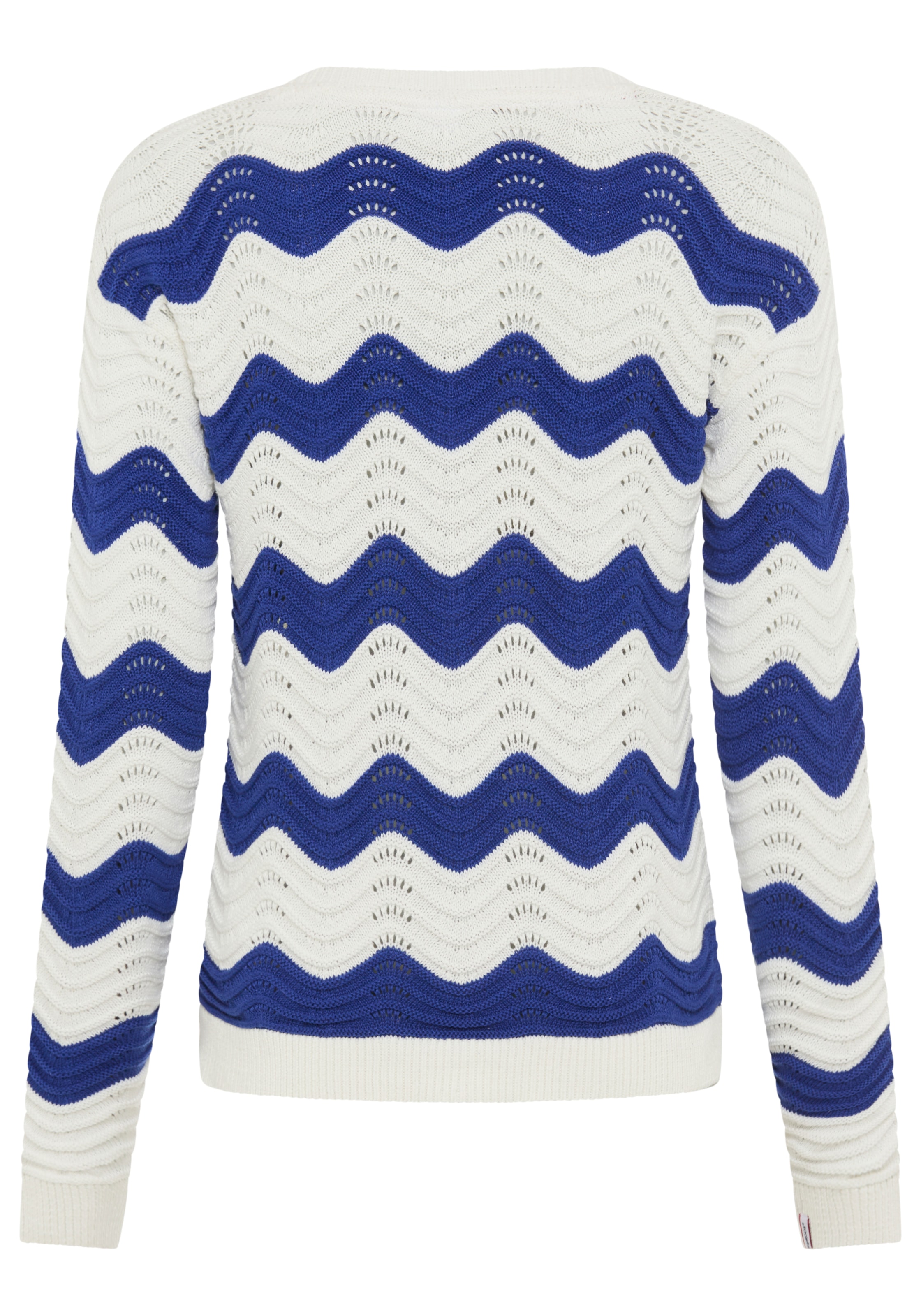 KangaROOS Pull ajouré aus Baumwolle, mit Rundhalsausschnitt, figurumspielende Passform