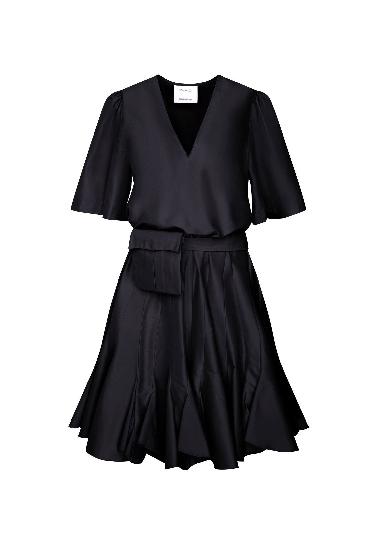 seidensticker Robe d'été »Schwarze Rose« V-Neck Uni