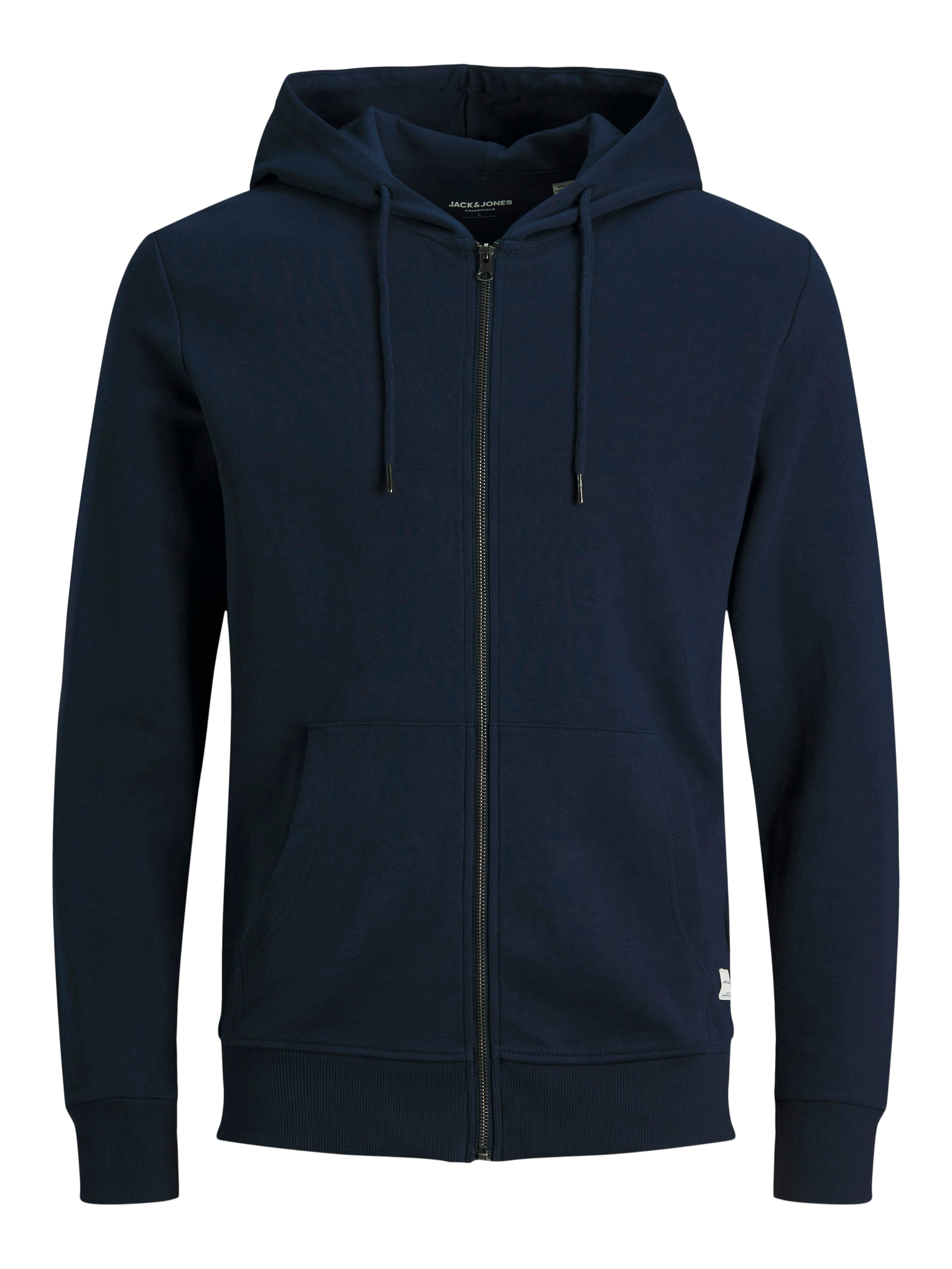 Jack & Jones Sweat à capuche »JJEBASIC Hoodie mit Rippbündchen und angenehmem Tragegefühl« unifarben, modisch, regular fit, Baumwollmischung, Rundhals