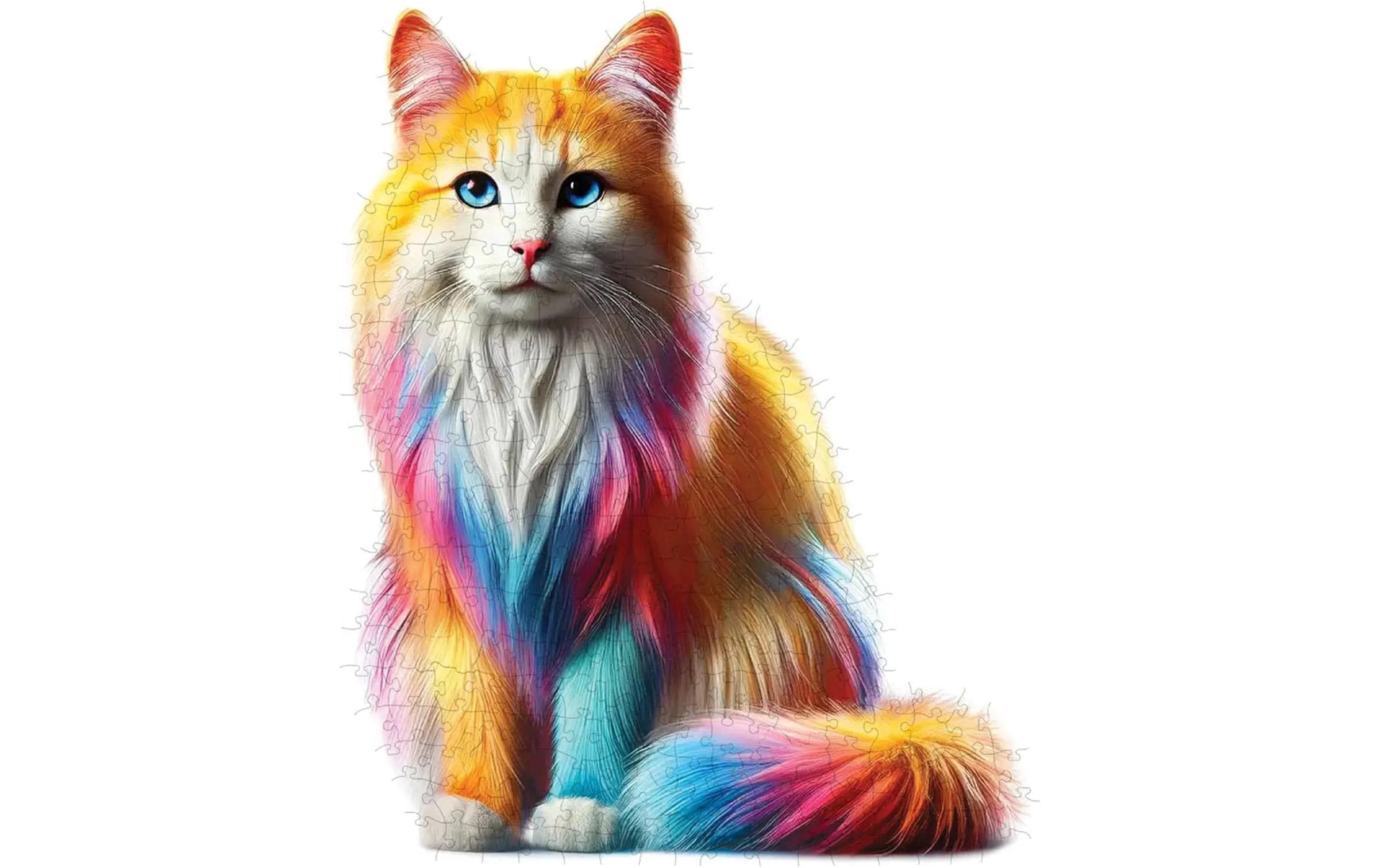 Wooden City Puzzle »Dreamy Rainbow Cat L 250 Teile«