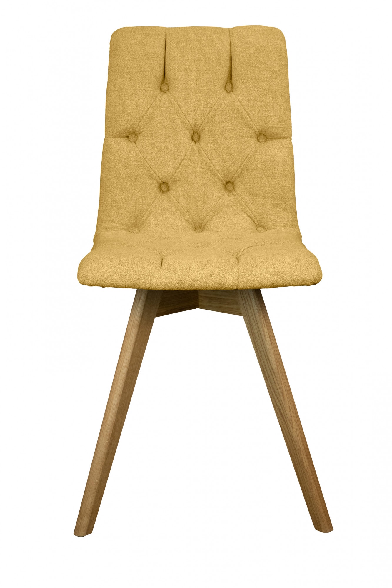 GOODproduct Chaise de salle à manger »Rania« (Set) 2 cuisMassivholzgestell, mit Knopfheftung