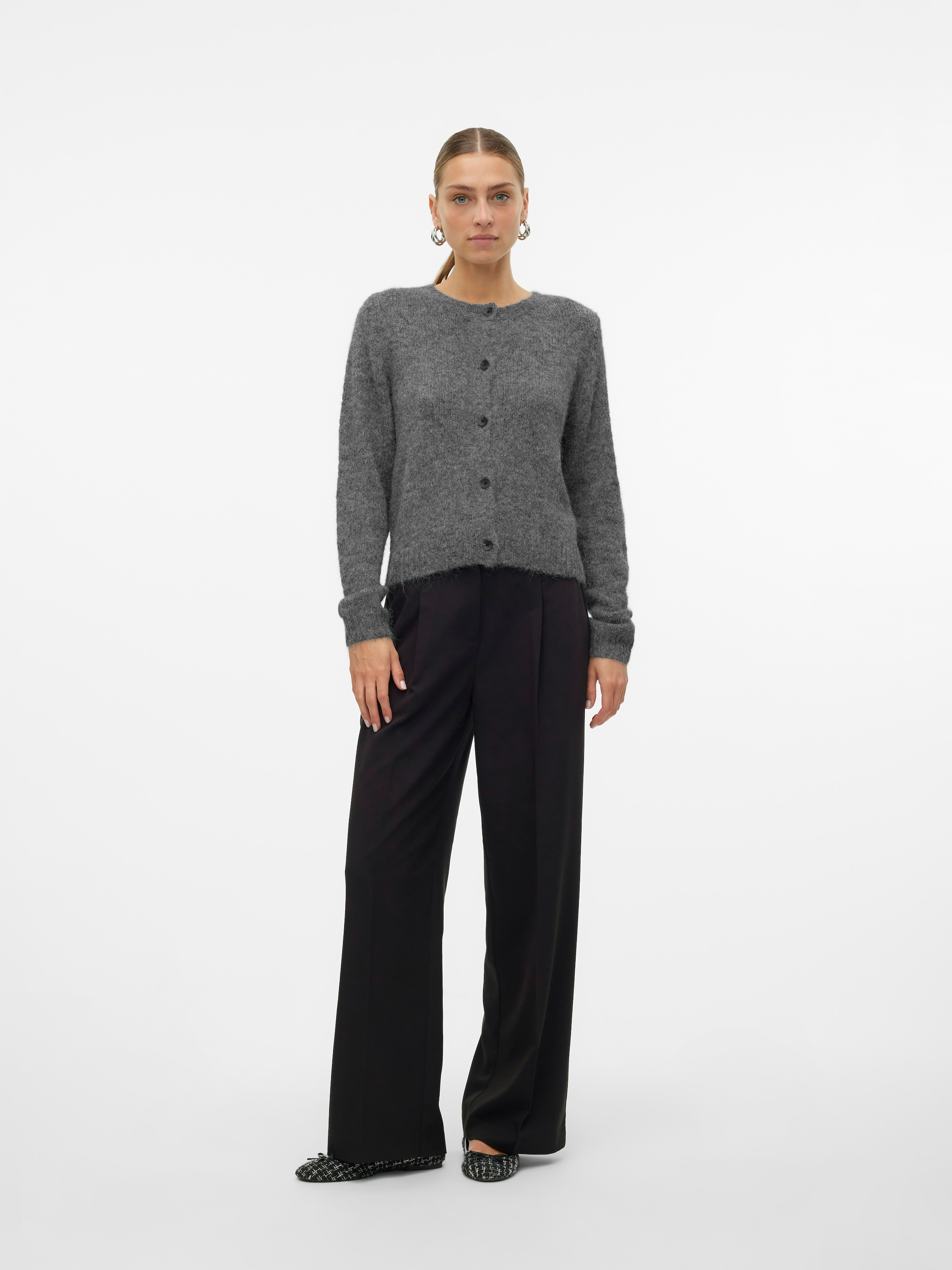 Vero Moda Strickjacke »VMNOVAH LS O-NECK BUTTON CARDI GA NOOS«